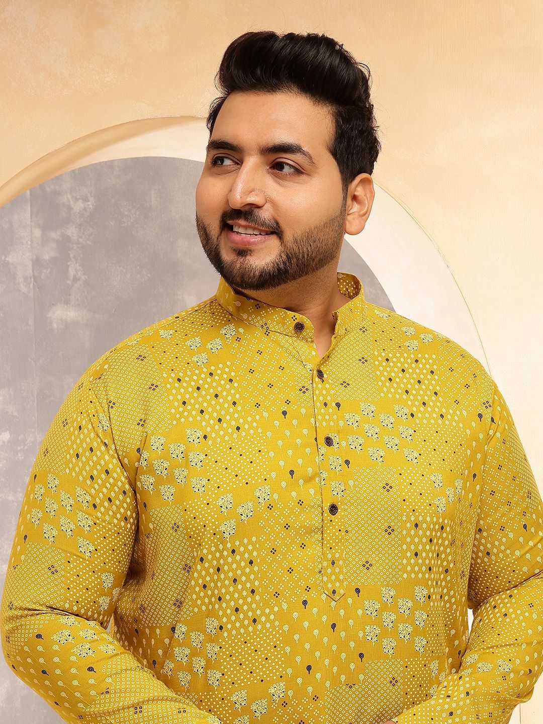 SOJANYA PLUS Floral Printed Mandarin Collar Straight Kurta-picture-36