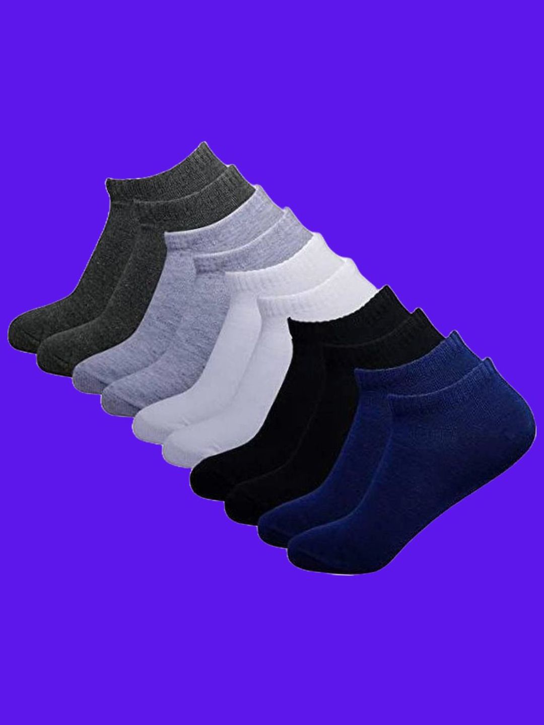 MJE Men Pack Of 5 Ankle-Length Socks-picture-30