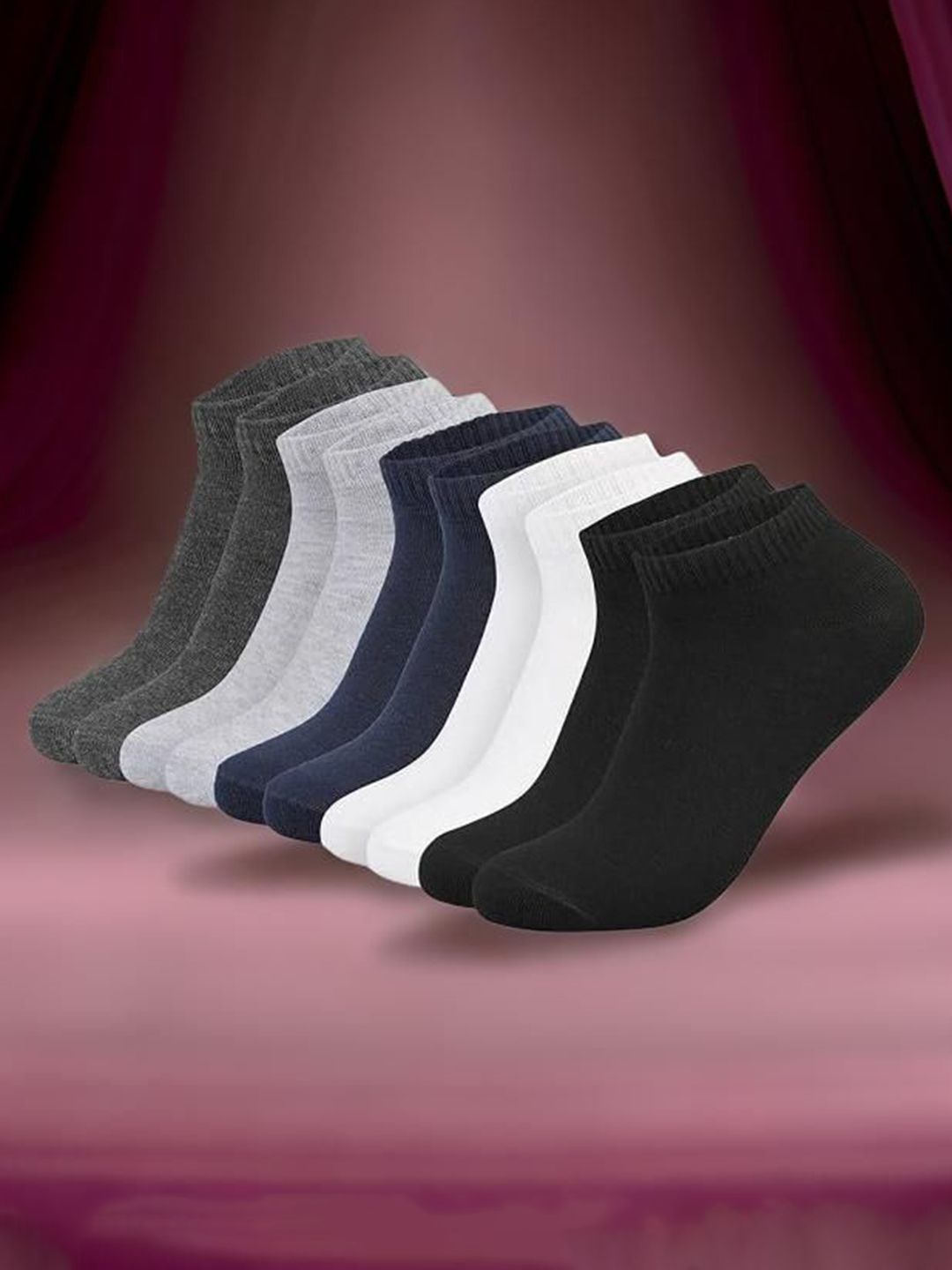 mje Mint & Oak Men Pack Of 5 Ankle Length Socks-picture-20