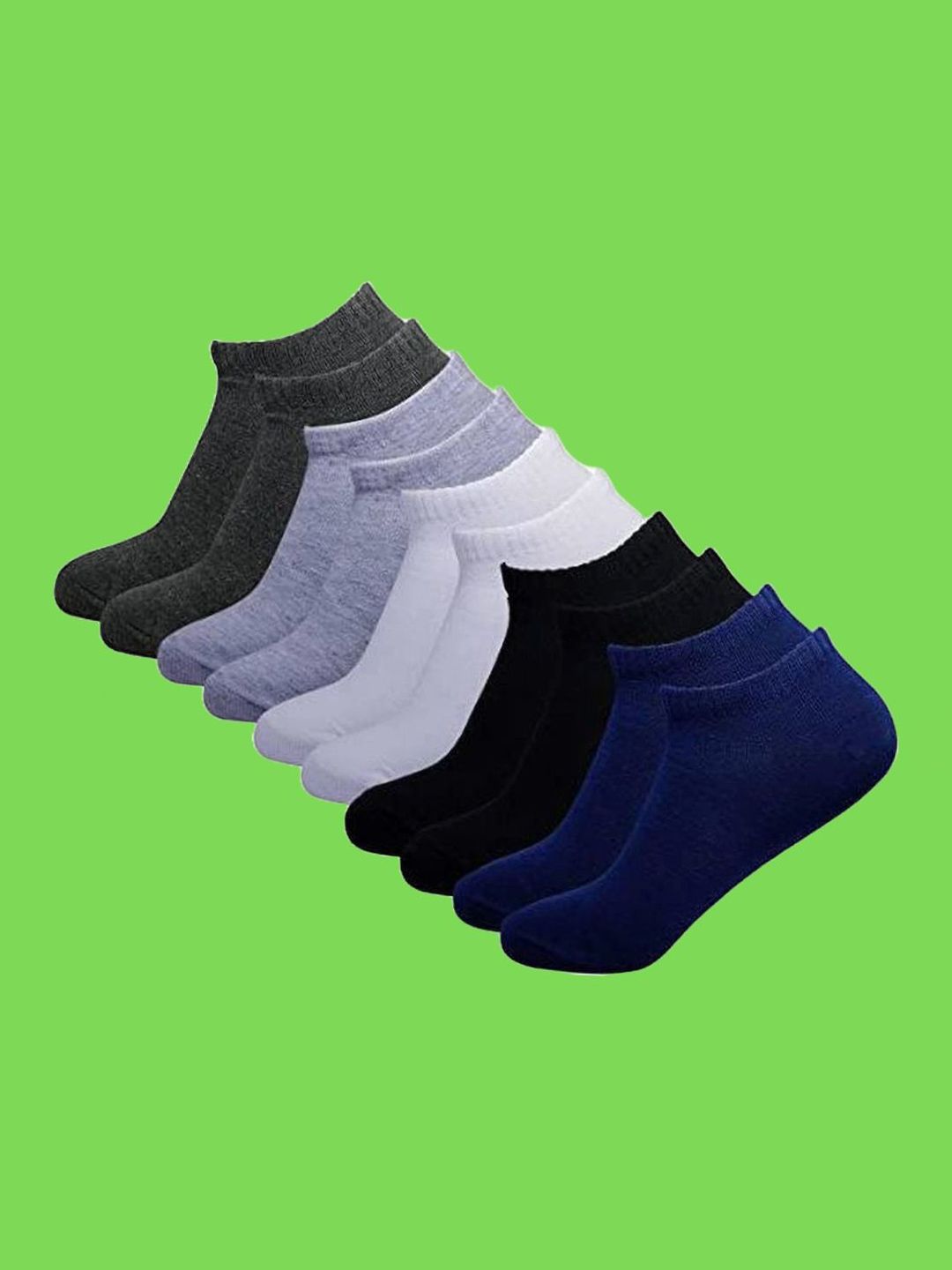 MJE Men Pack Of 5 Cotton Ankle Length Socks-picture-55