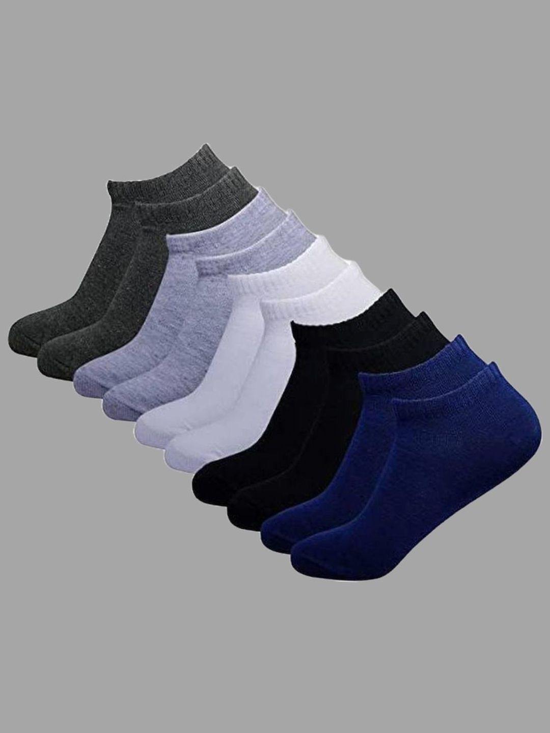 MJE Men Pack Of 5 Cotton Ankle Length Socks-picture-22