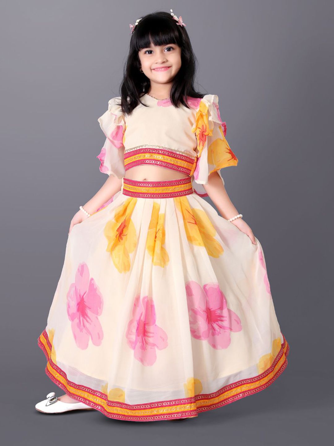 satyamfab Girls Printed Ready to Wear Lehenga &-picture-25