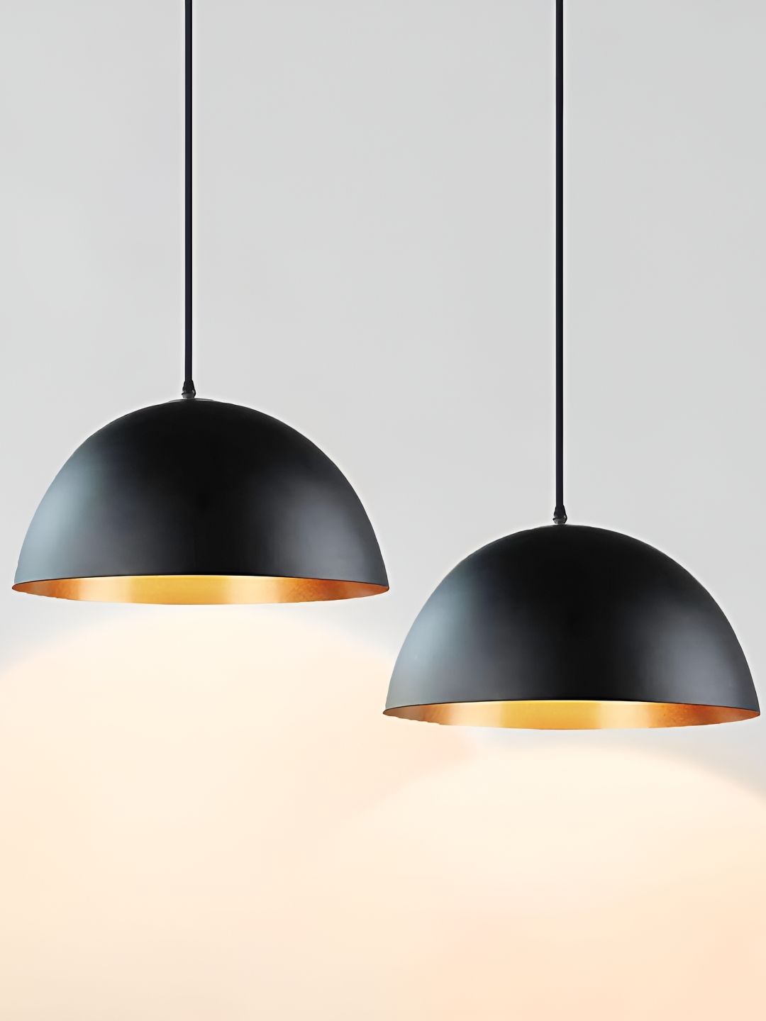 Decorcity 2 Pieces Black Hanging Pendant Vintage Ceiling Lamp-image-31