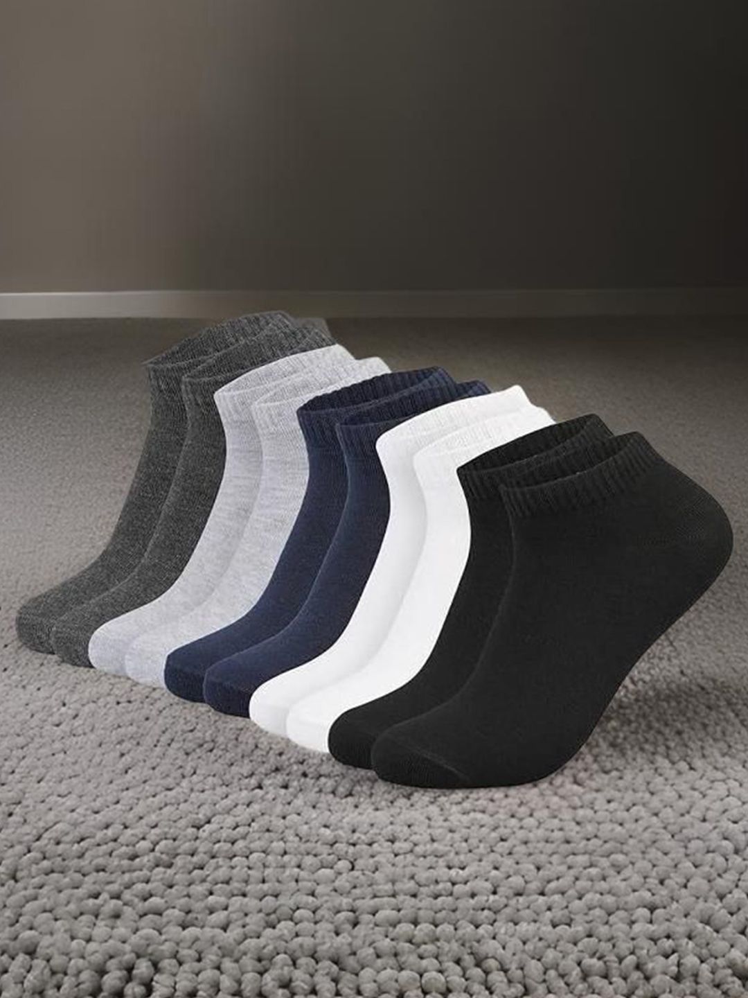 MJE Men Pack Of 5 Ankle Length Socks-picture-29