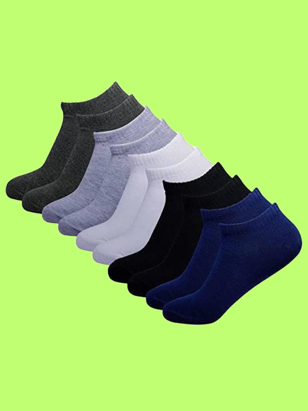 MJE Men Pack Of 5 Cotton Ankle Length Socks-picture-22