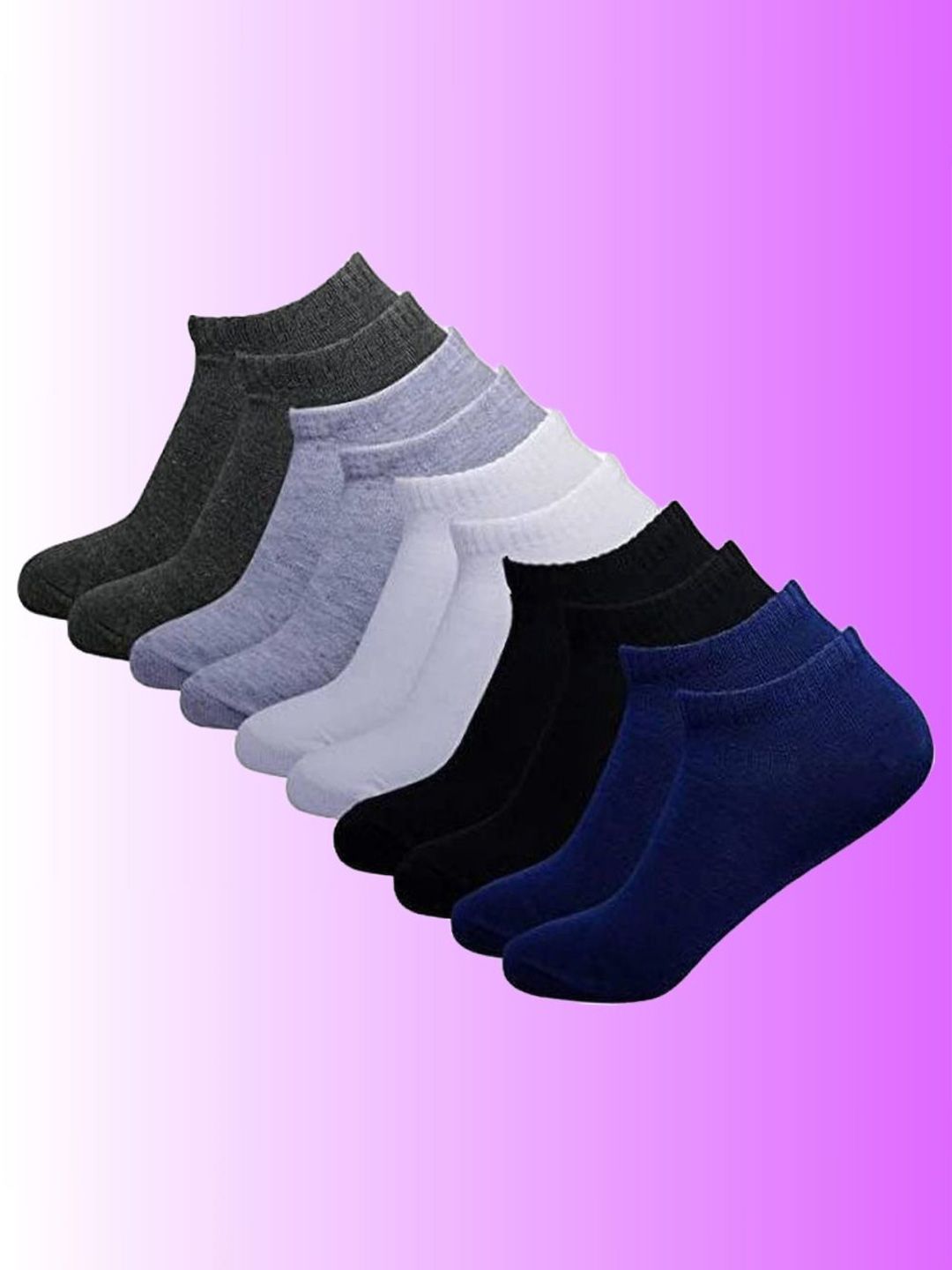 MJE Men Pack Of 5 Ankle-Length Socks-picture-5