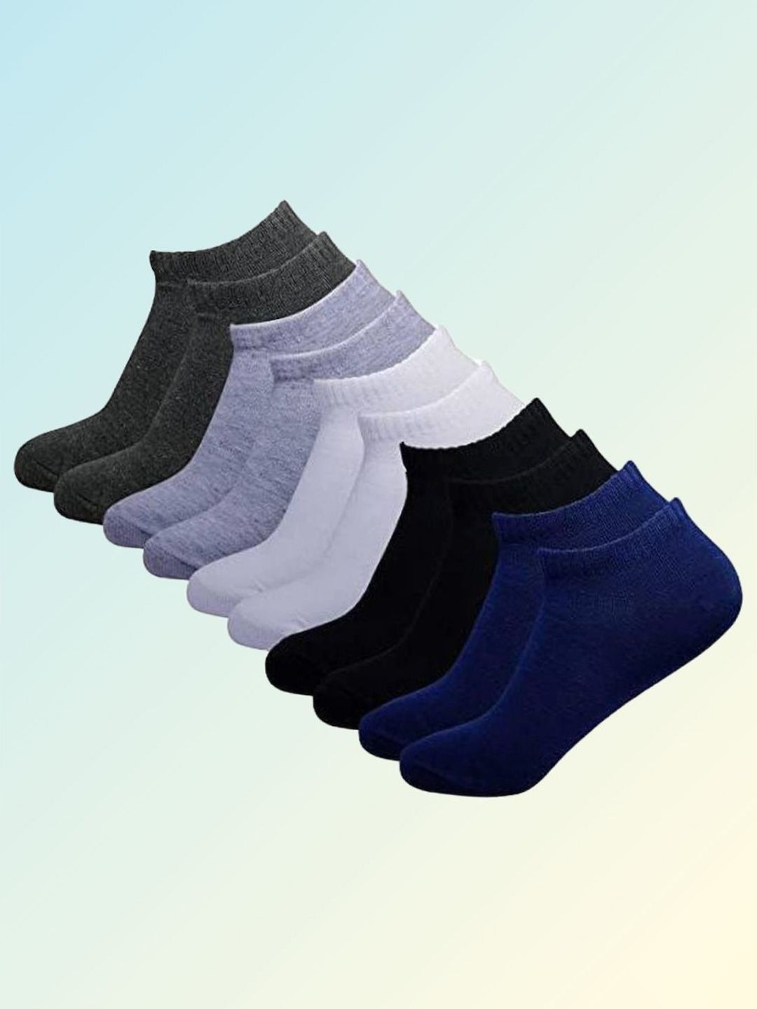 MJE Men Pack Of 5 Cotton Ankle Length Socks-picture-18