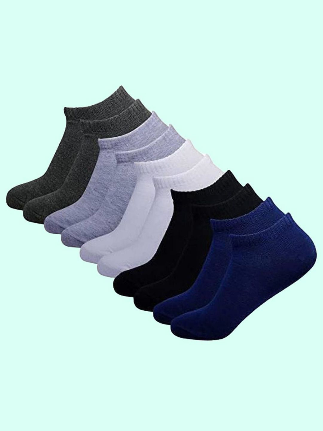 MJE Men Pack Of 5 Cotton Ankle Length Socks-picture-16