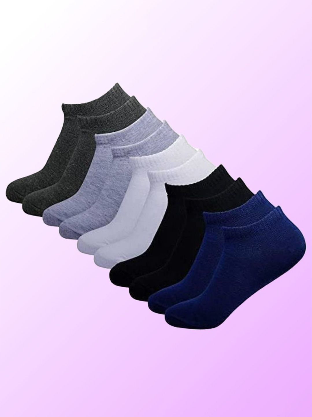 MJE Men Pack Of 5 Ankle-Length Socks-picture-45