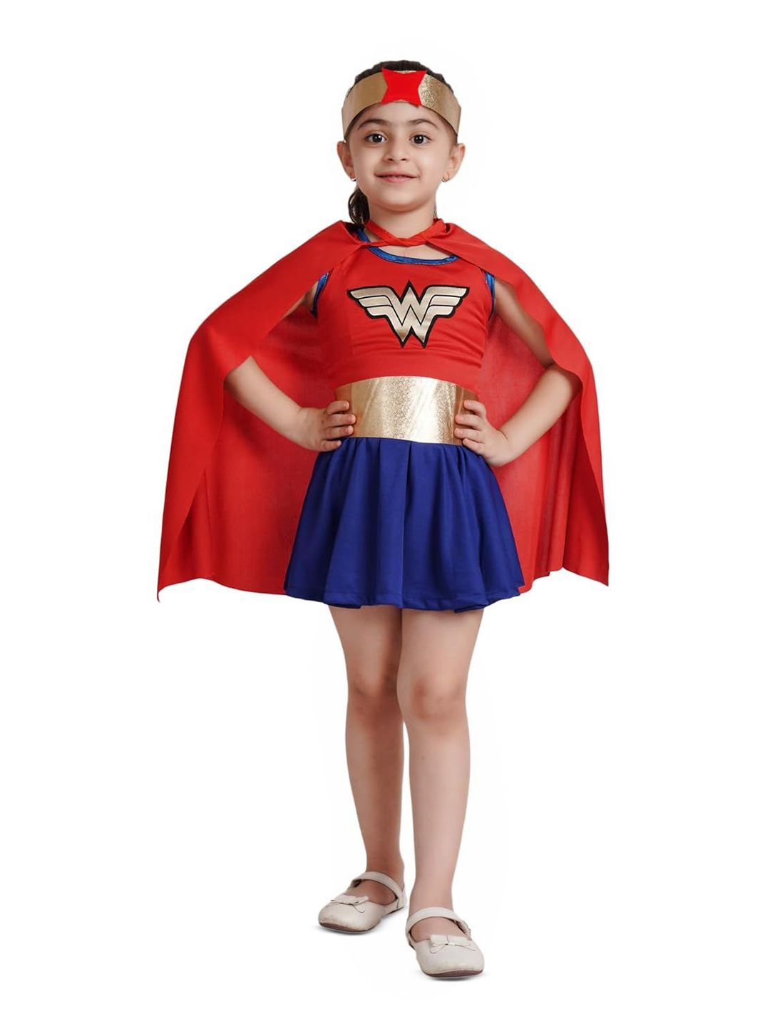Kaku Fancy Dresses Girls Wonder Superhero Girl Costume-picture-43
