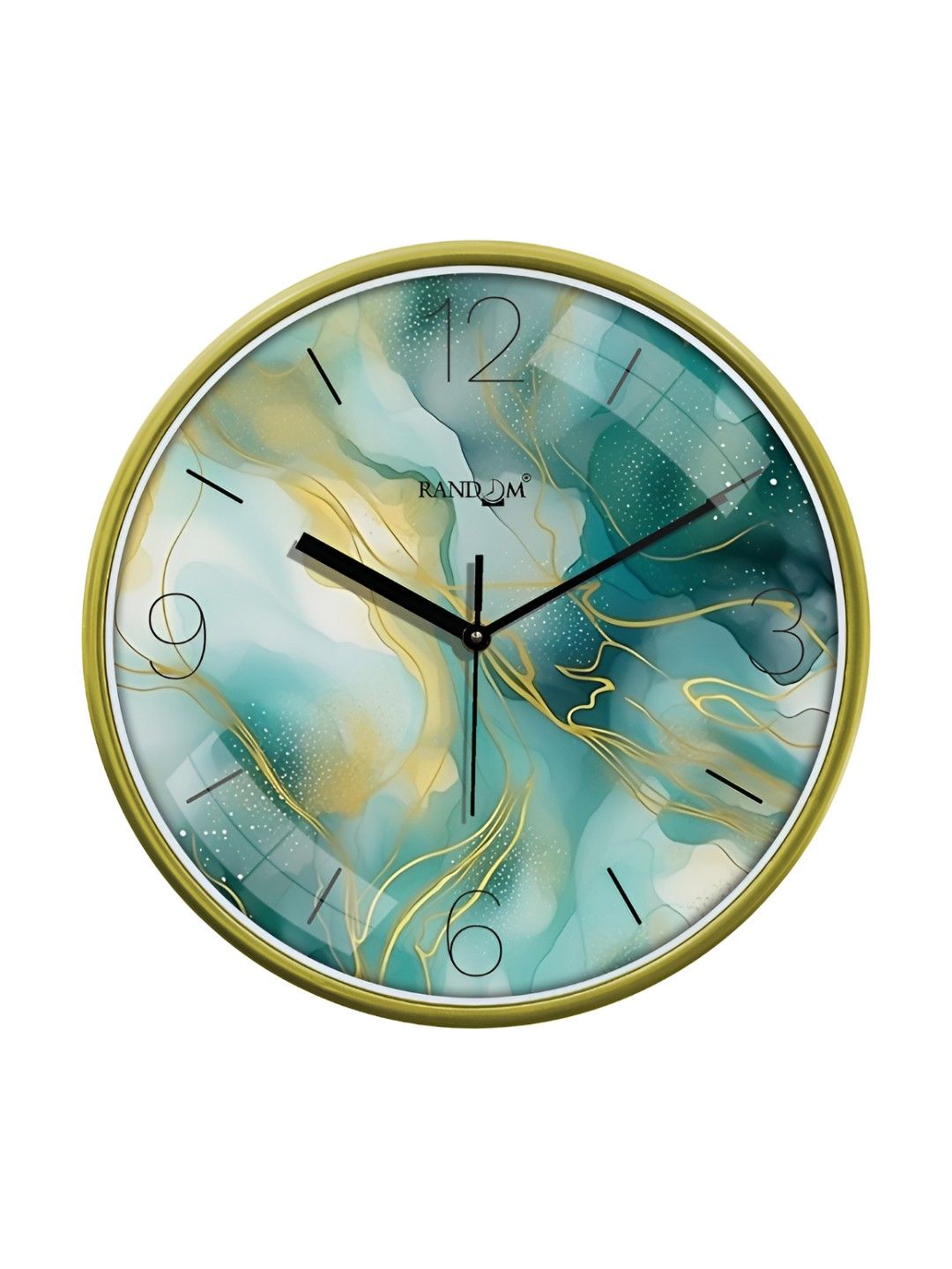 RANDOM Blue & Green Printed Traditional Round Shaped Wall Clock-picture-17