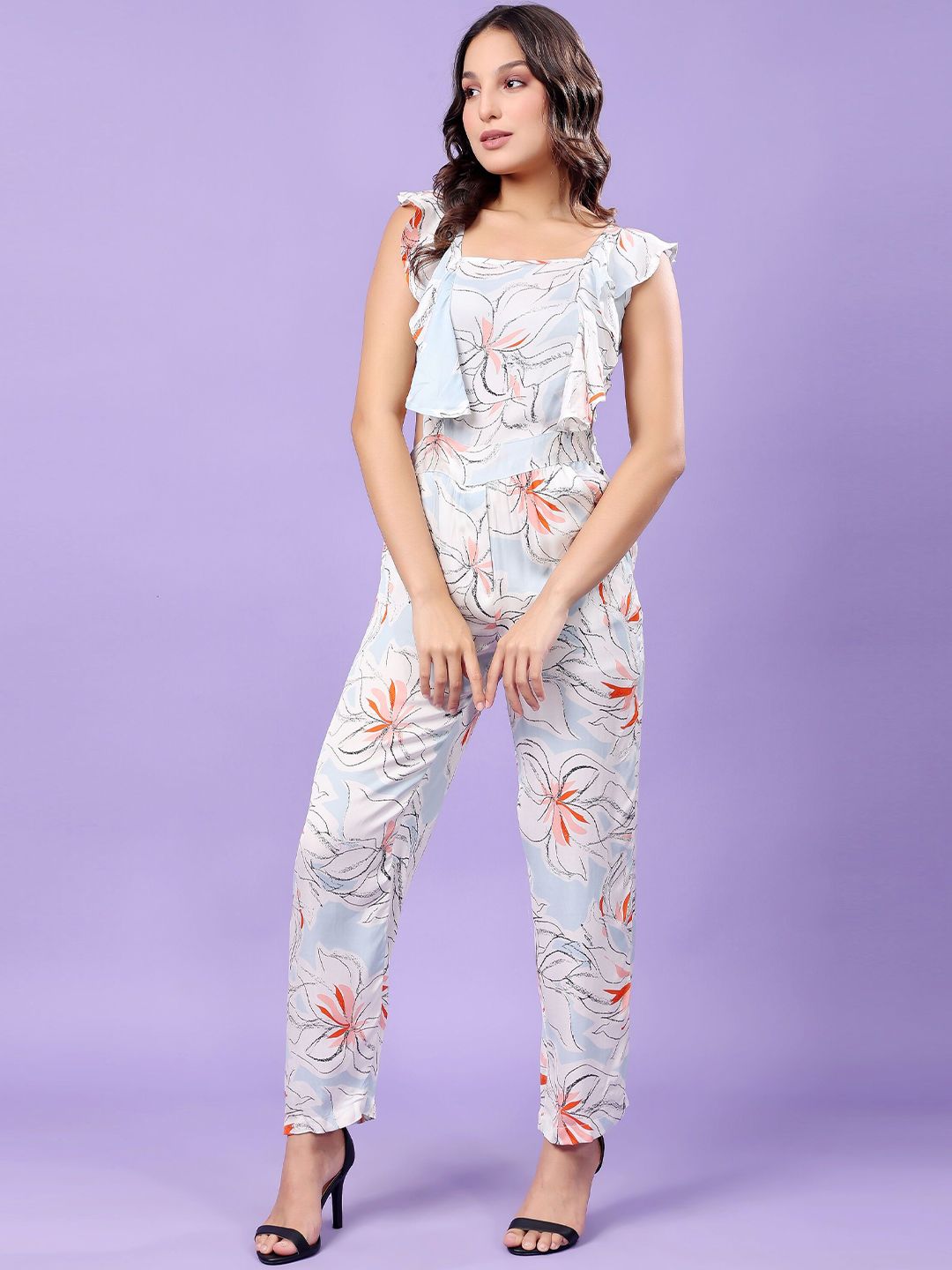 RANGRIWAZ Women Floral Printed Basic Jumpsuit-picture-15