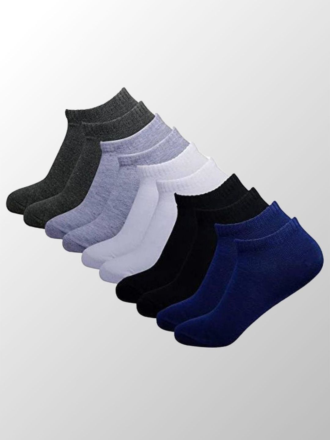 MJE Men Pack Of 5 Cotton Ankle Length Socks-picture-33