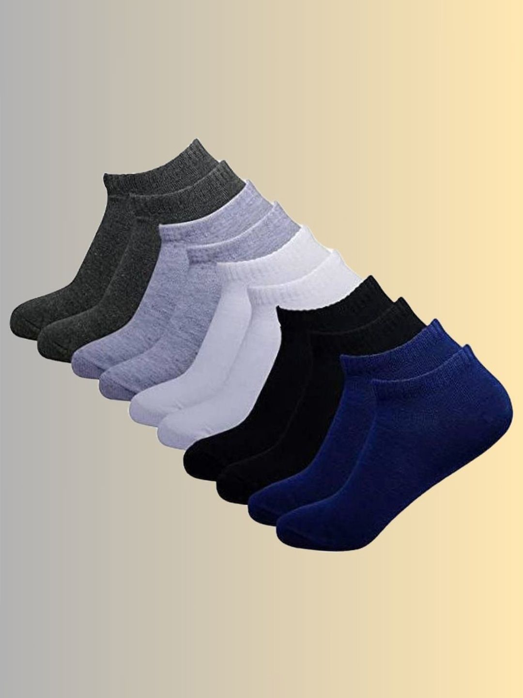 MJE Men Pack Of 5 Cotton Ankle Length Socks-picture-1