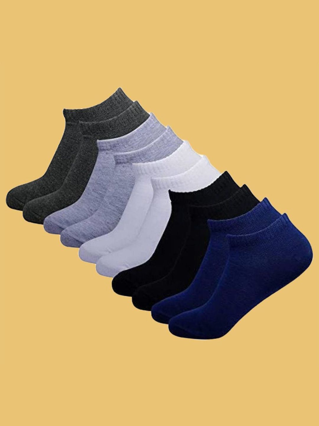 MJE Men Pack Of 5 Ankle-Length Socks-picture-20