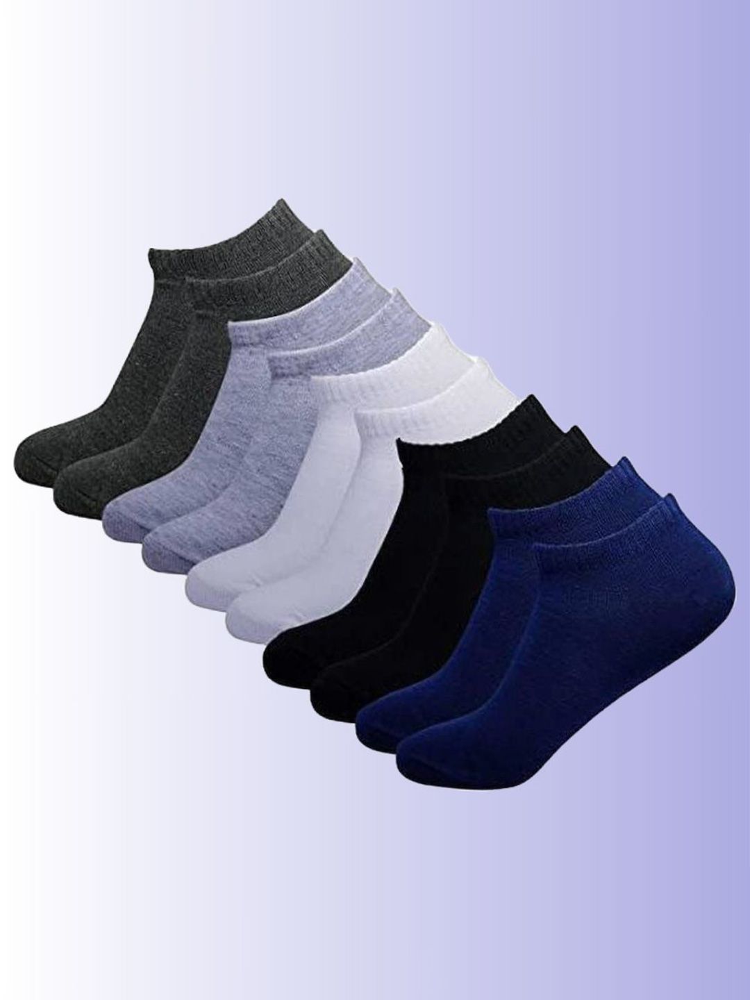 MJE Men Pack Of 5 Cotton Ankle Length Socks-picture-6