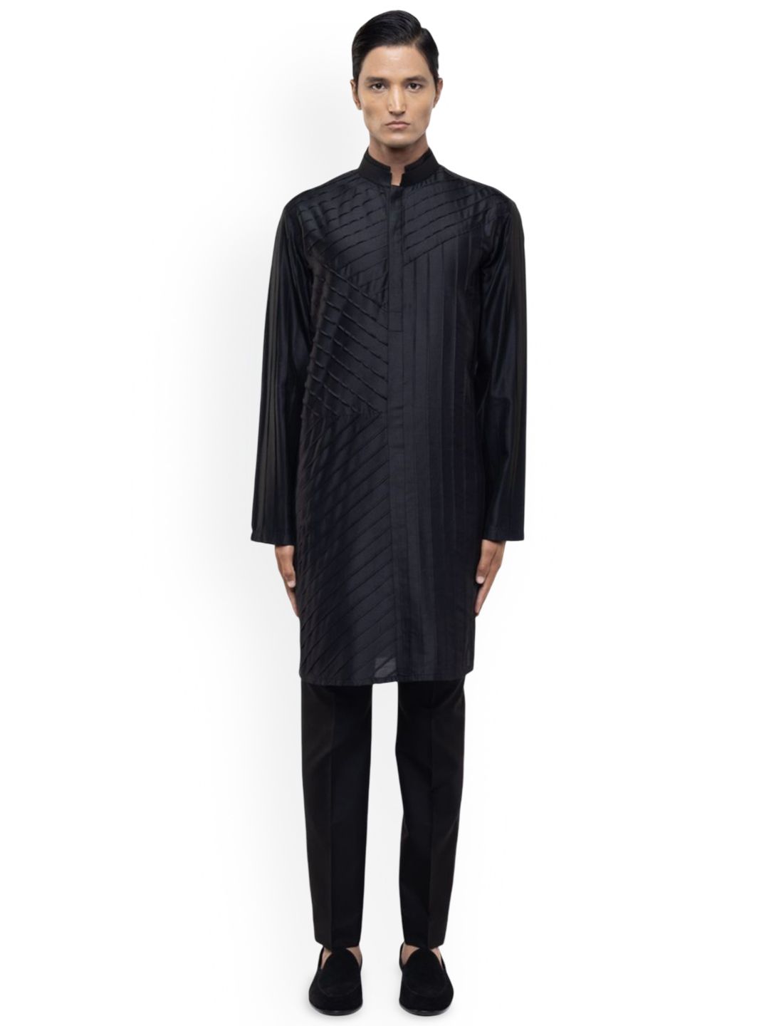 SDS By Kushal Shah Men Striped Solid Regular Kurta with Trousers-picture-37