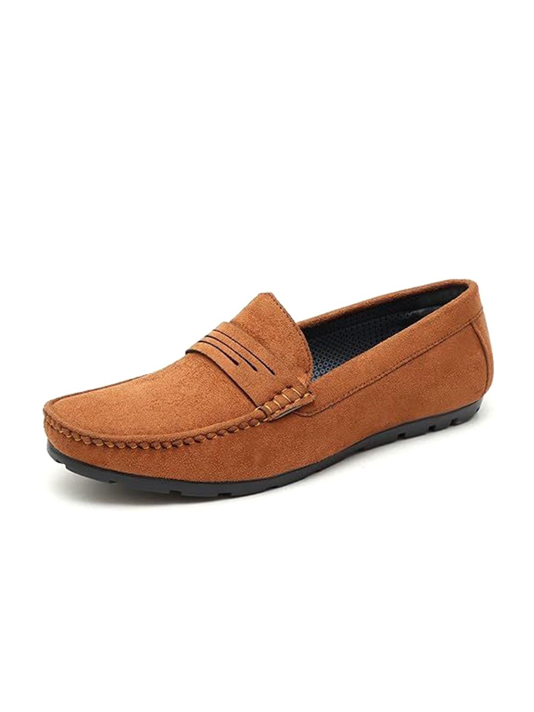 HEELS COUNTY Men Round Toe Lightweight Velvet Penny Loafers-image-21