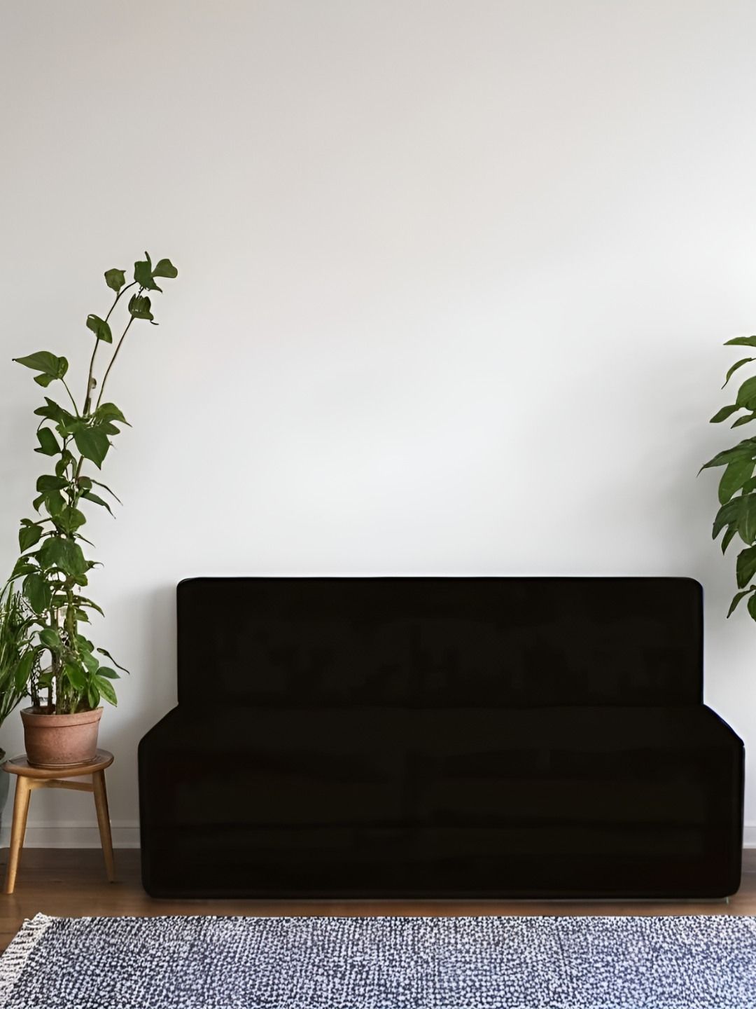 Pum Pum Black 2 Seater Fold Out Sofa Cum Bed