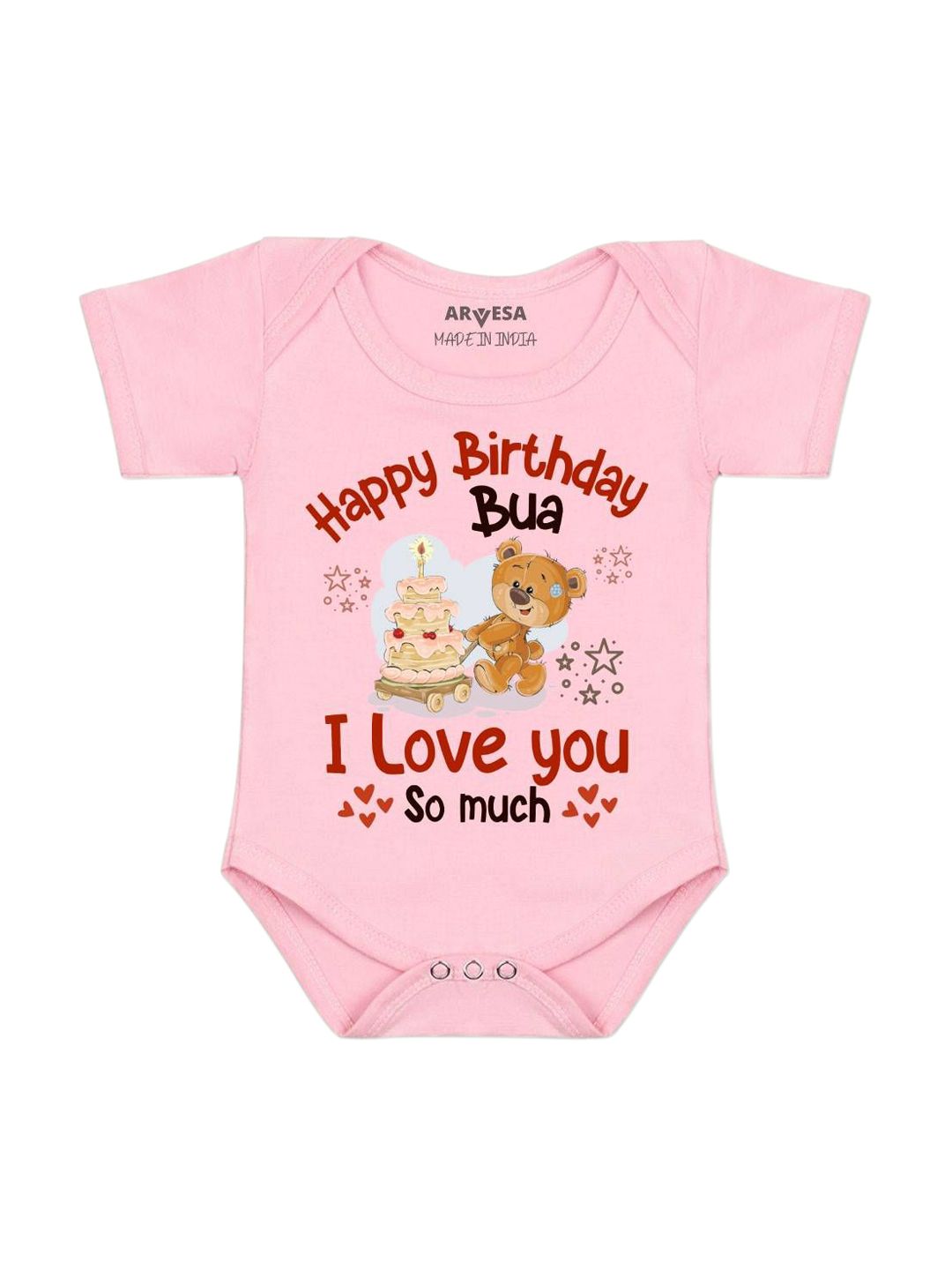 Arvesa Happy Birthday Bua Printed Bodusuit-picture-14