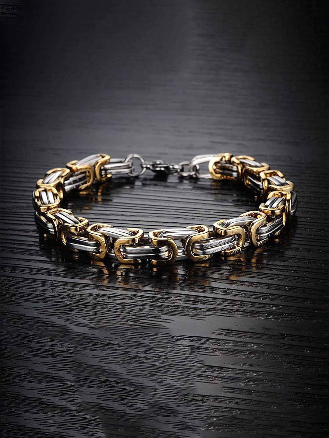 heer collection The Roadster Lifestyle Co Men Bracket Design Chain Link Bracelet-picture-28