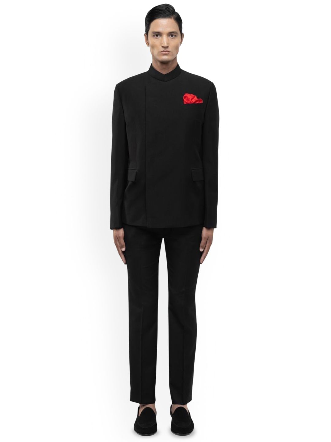 SDS By Kushal Shah Stand Collar Two-Piece Bandhgala Suit-image-45