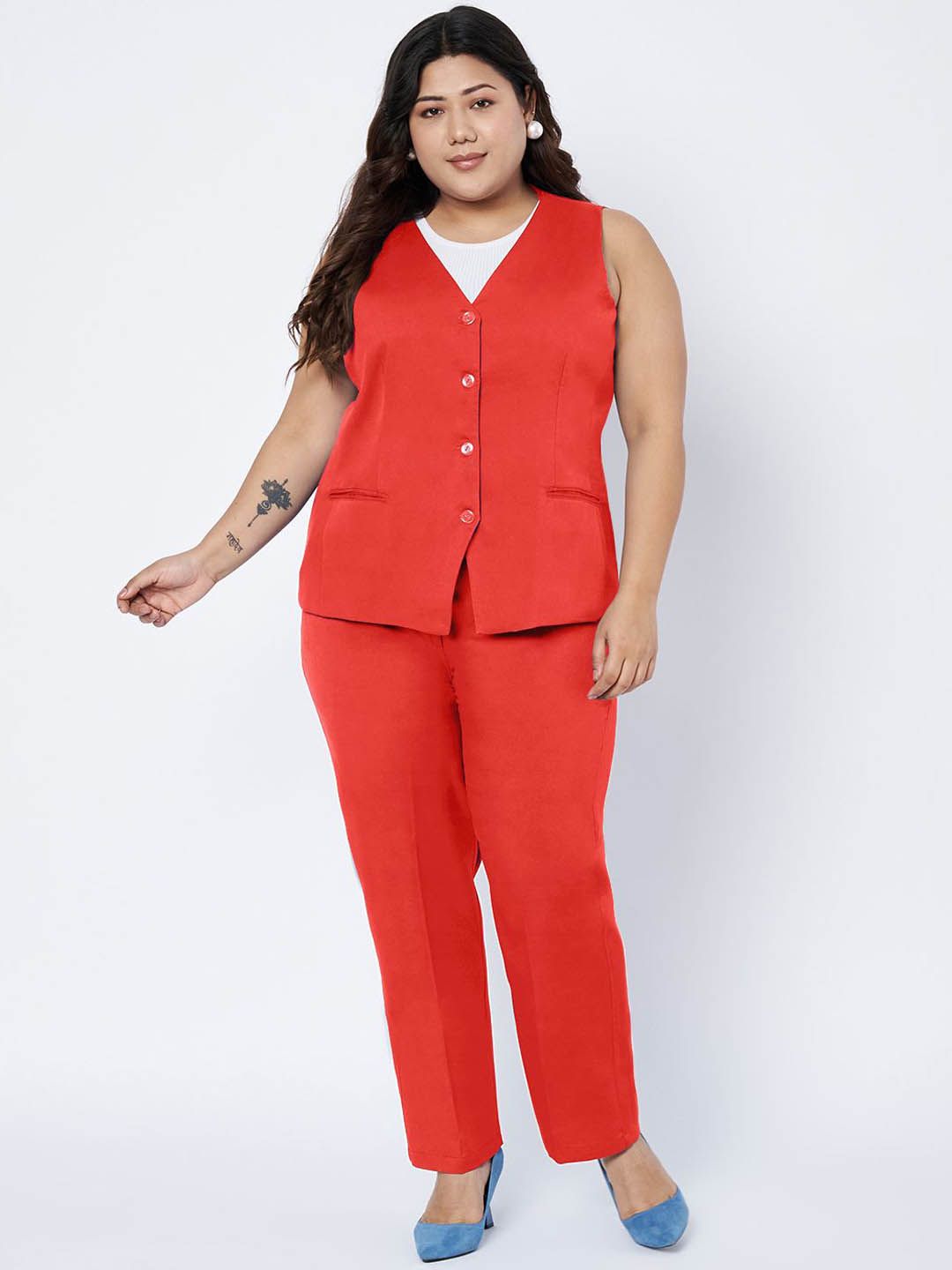 BRINNS Plus Size Sleeveless V-Neck Waistcoat-picture-23