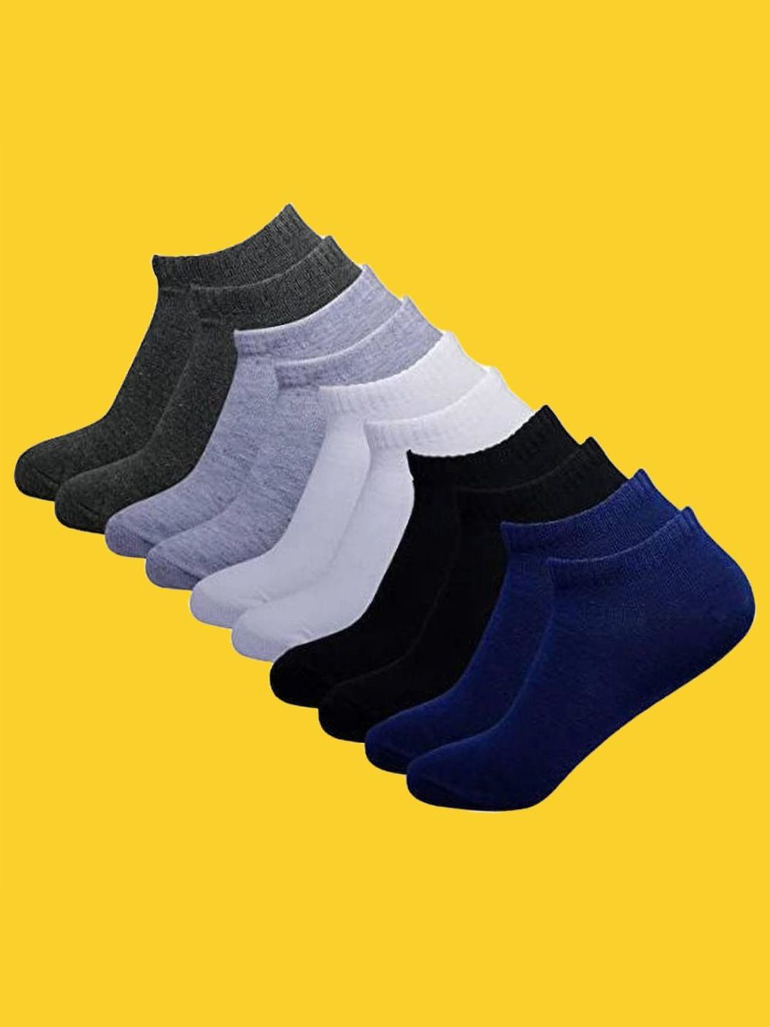 MJE Men Pack Of 5 Cotton Ankle Length Socks-picture-13