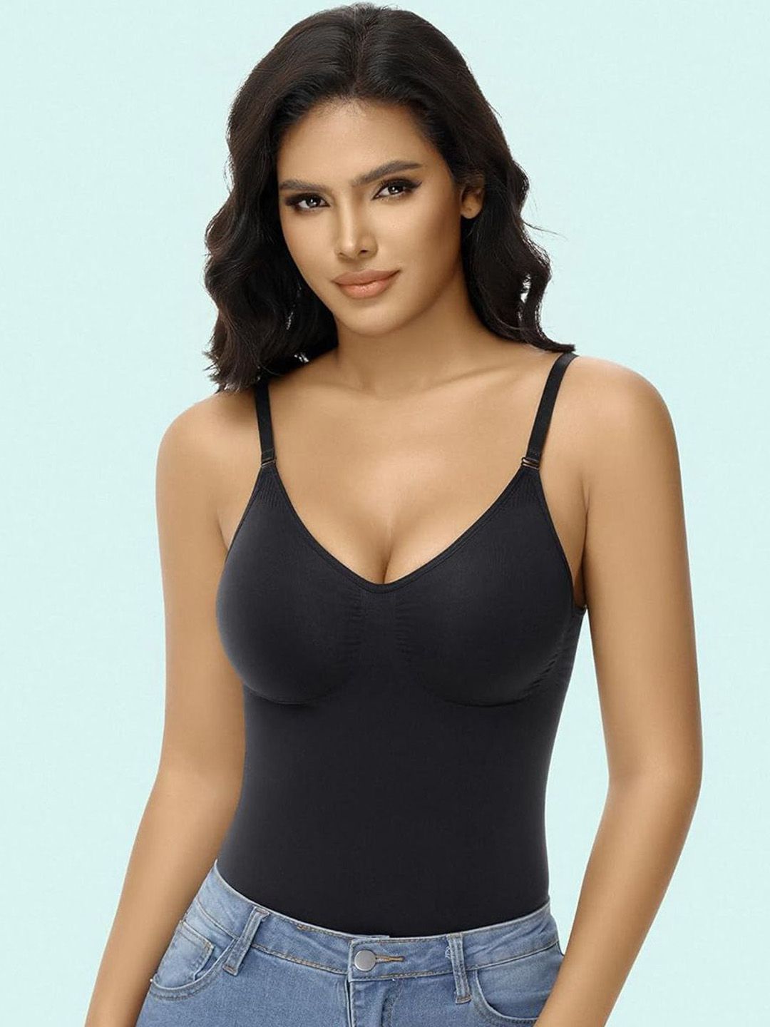 FEMENEST Shoulder Straps Bodysuit