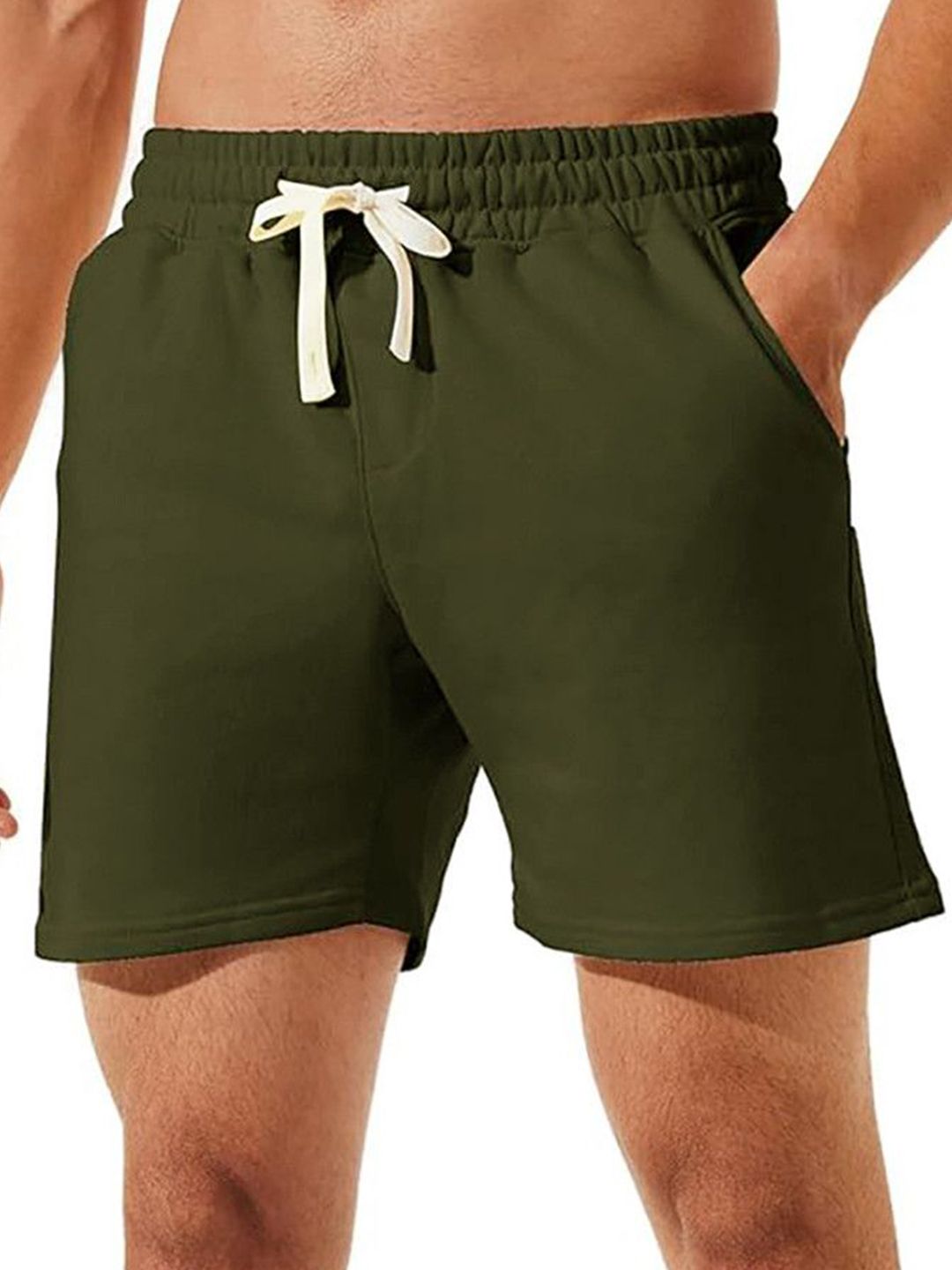 Hotfits Men Solid Drawstrings Shorts-image-35
