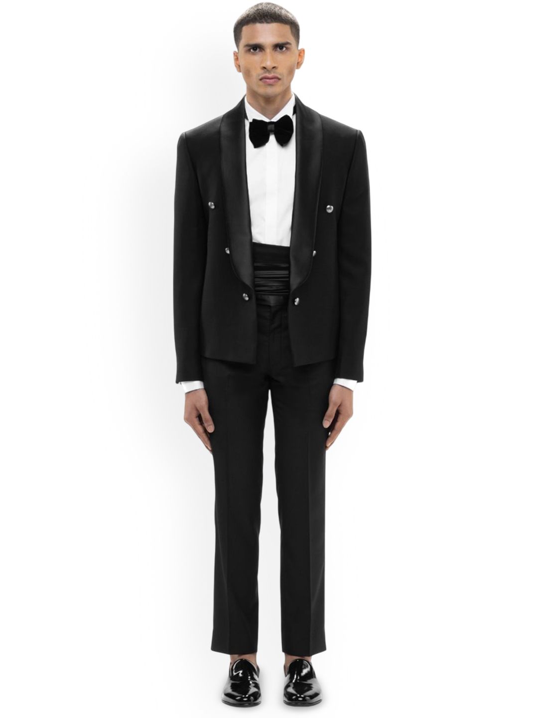 SDS By Kushal Shah Open Shawl Collar Tuxedo Three-Piece Suit-picture-23