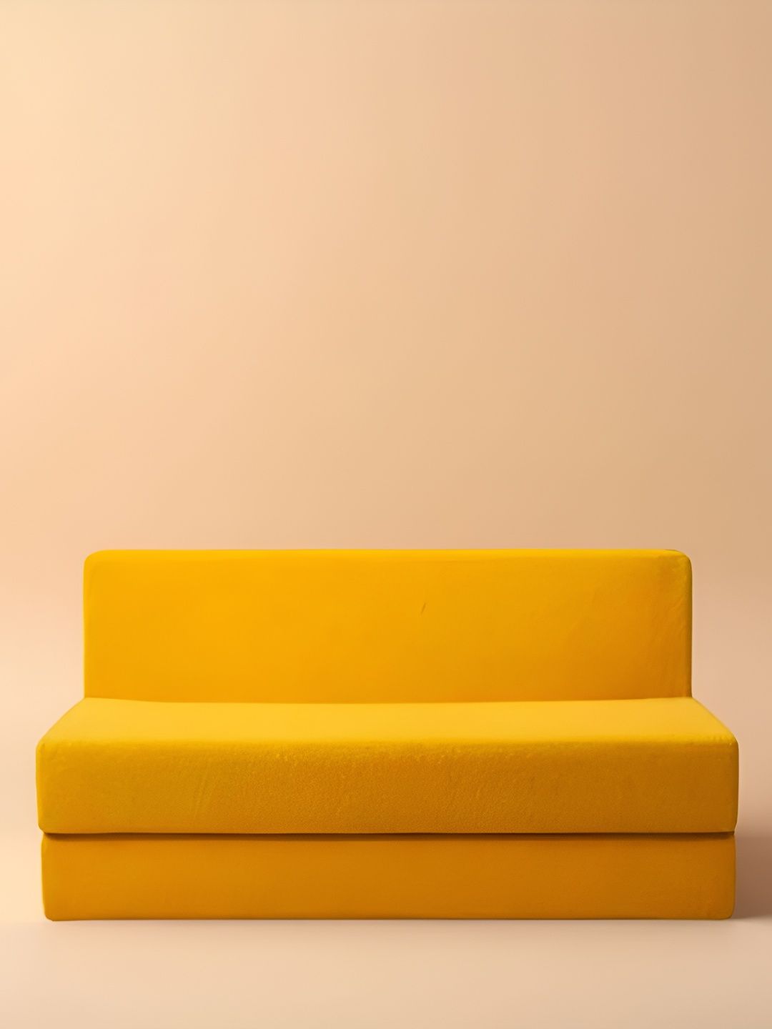 Pum Pum Yellow 2 Seater Fold Out Sofa Cum Bed