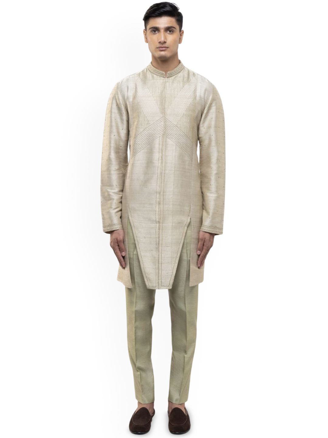 SDS By Kushal Shah Men Solid Regular Kurta with Trousers-picture-24