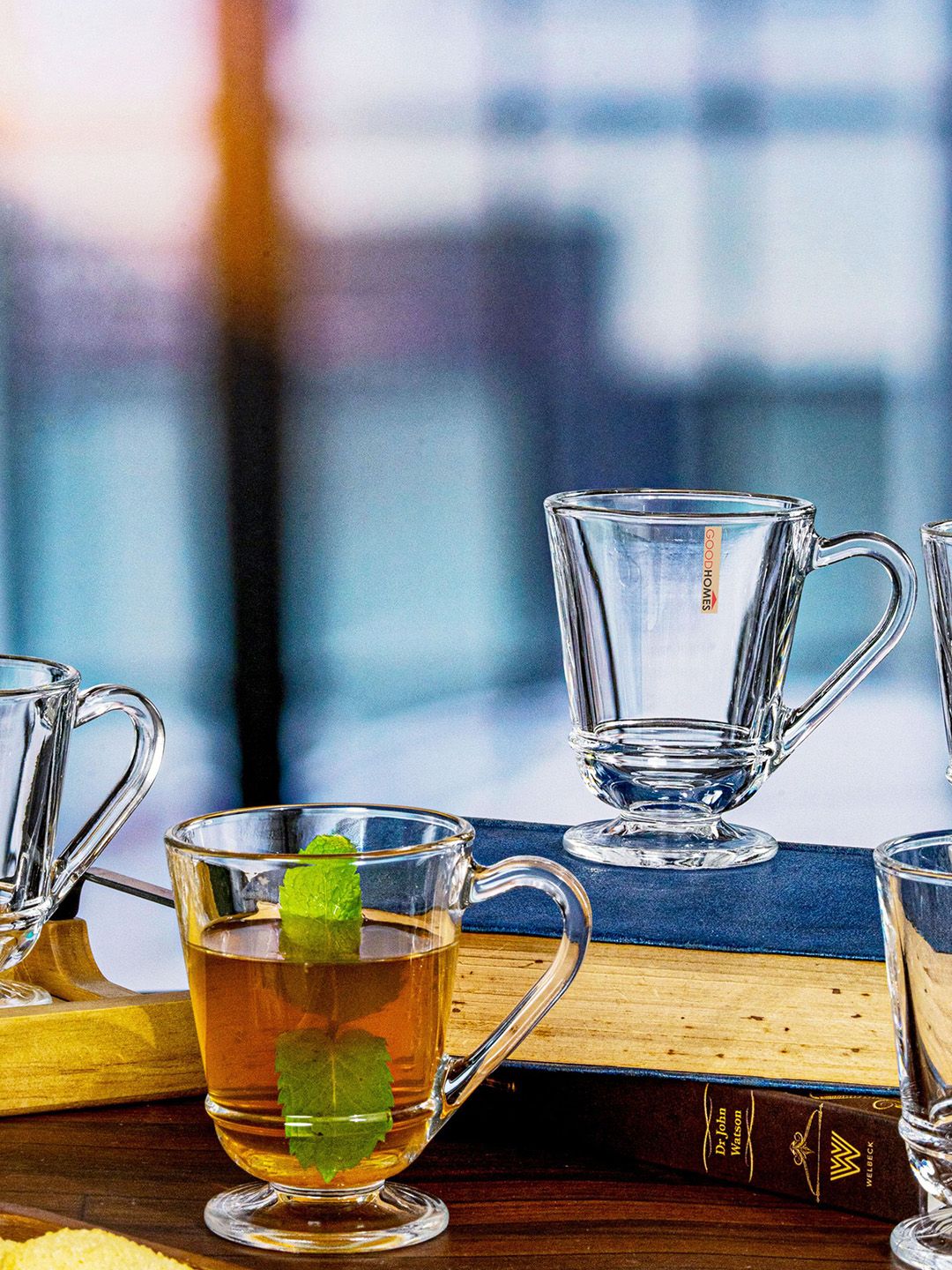 GOODHOMES Transparent 6 Pieces Glass Mugs 155ml-image-23