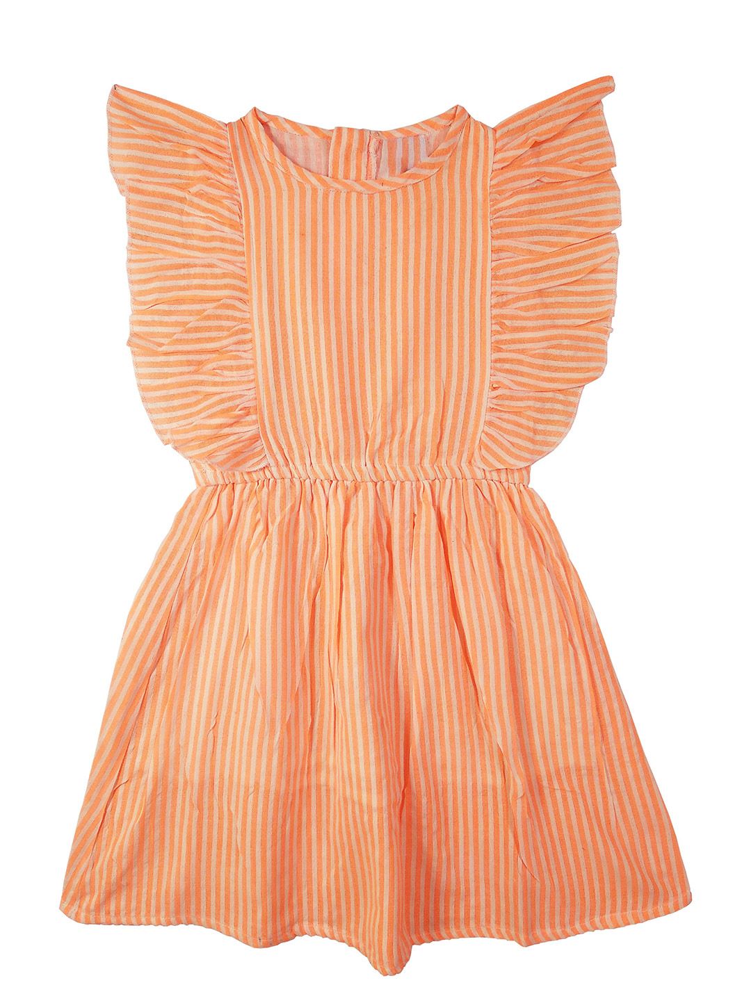 SILK SPARROW Girls Striped Fit & Flare Dress-picture-34