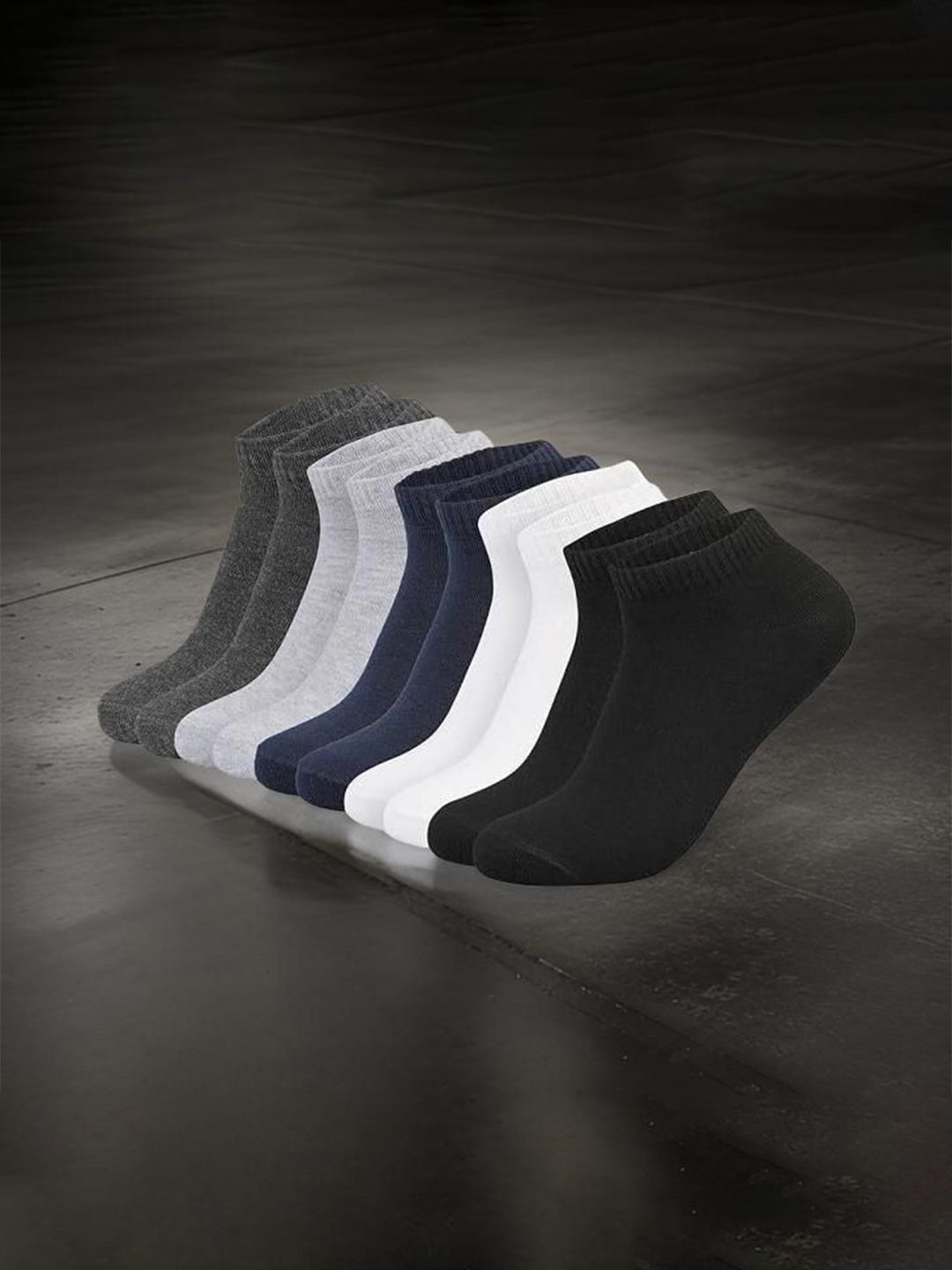 MJE Men Pack Of 5 Cotton Ankle Length Socks-picture-39