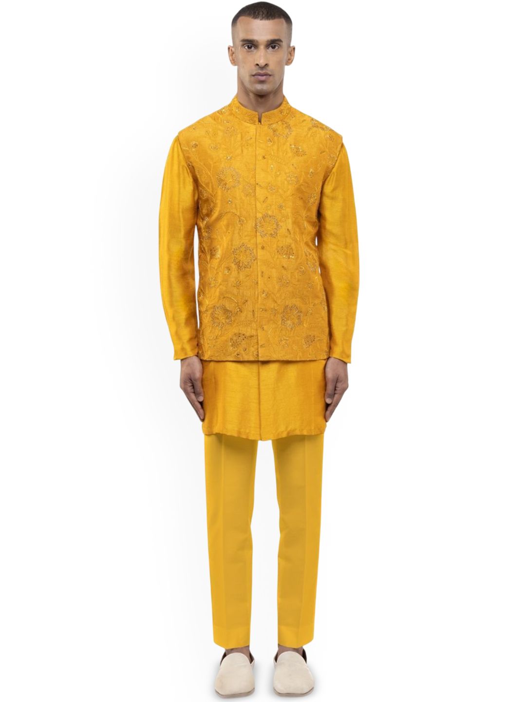 SDS By Kushal Shah Men Solid Kurta with Trousers & Nehru Jacket-image-37