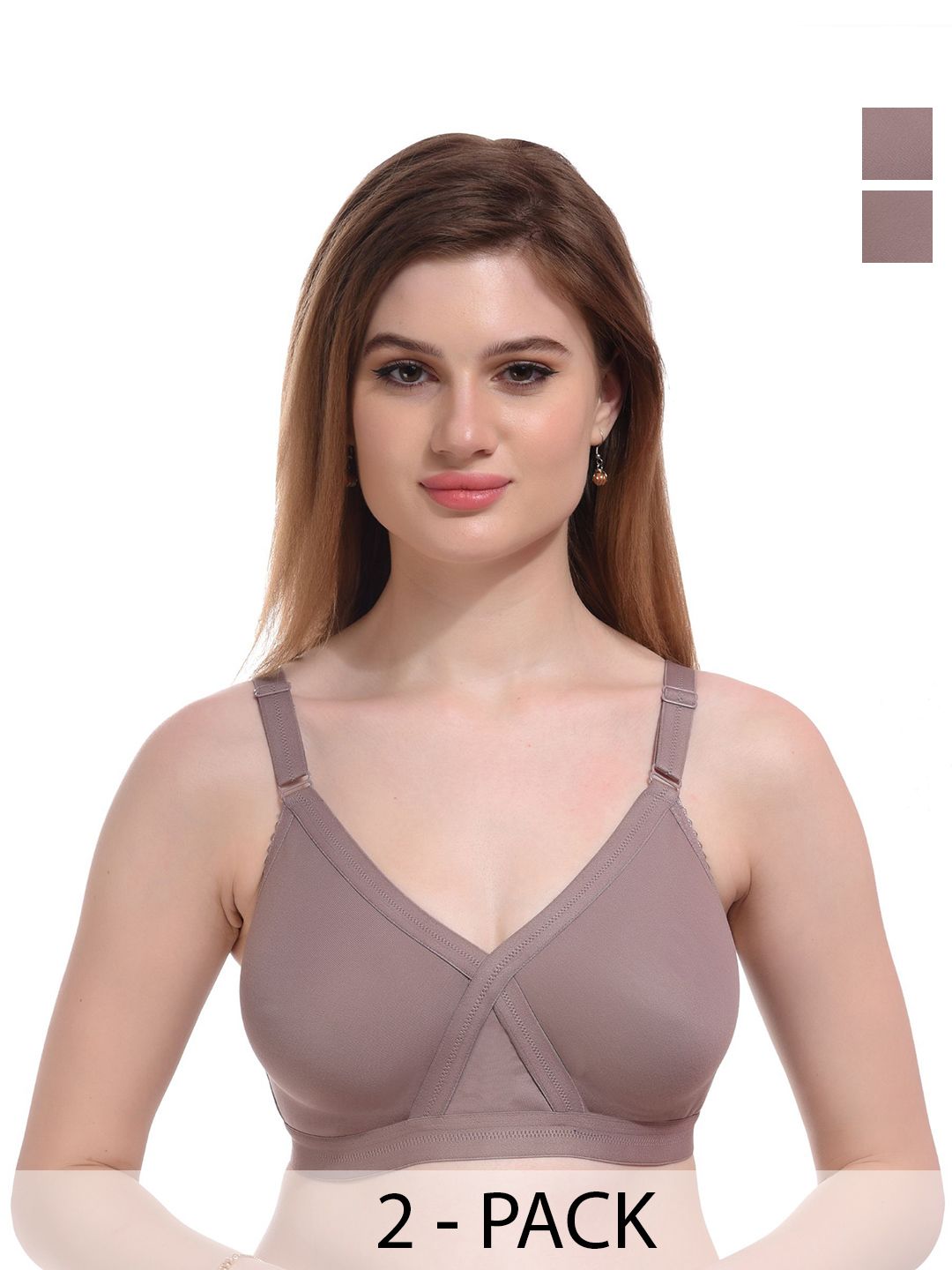 TEENPLUS Women Pack Of 2 Full Coverage Non Padded Minimizer