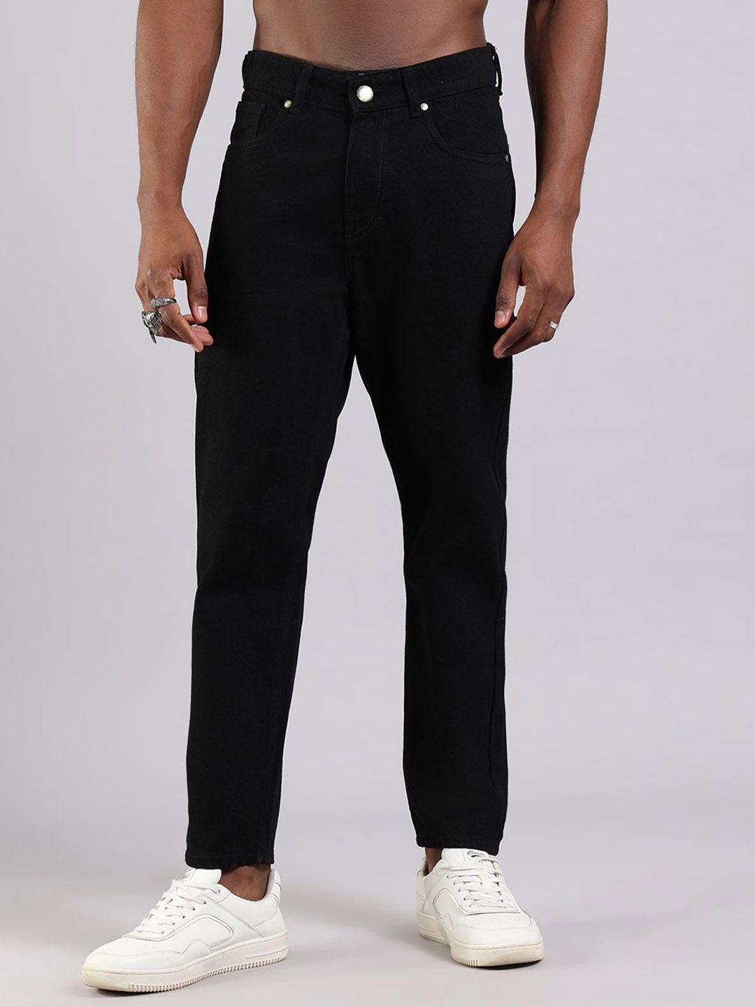 HangerLoop Men Pure Cotton Tapered Fit Mid-Rise Jeans-picture-23