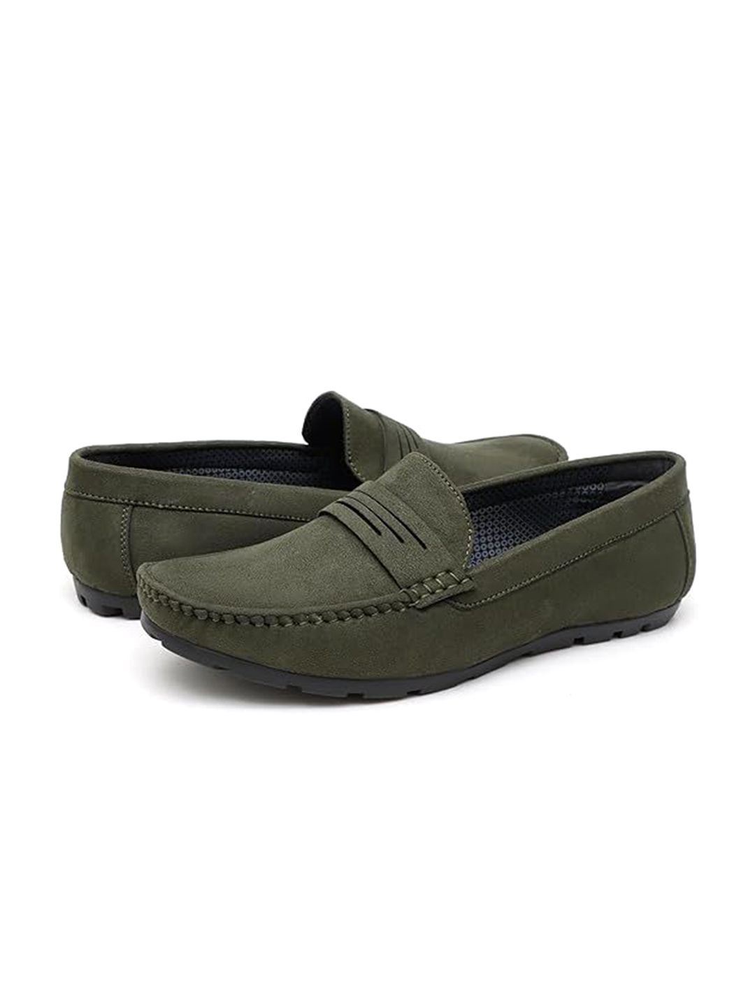 HEELS COUNTY Men Textured Velvet Loafers-picture-57