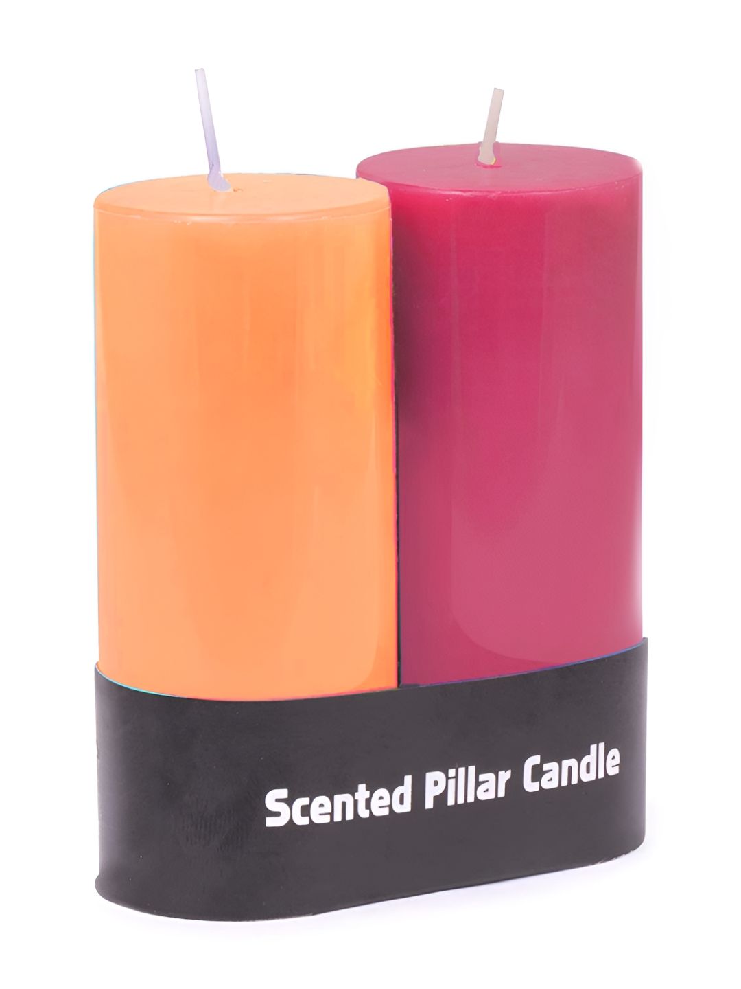 PEEPALCOMM Red & Orange 2 Pieces Pillar Candle-picture-36