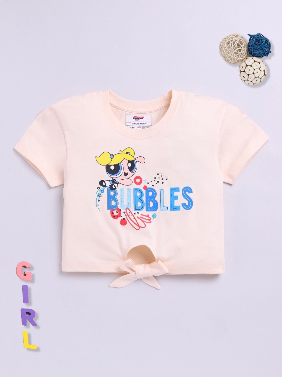 YK X Minute Mirth Girls Powerpuff Girls Printed Cotton T-shirt-picture-33