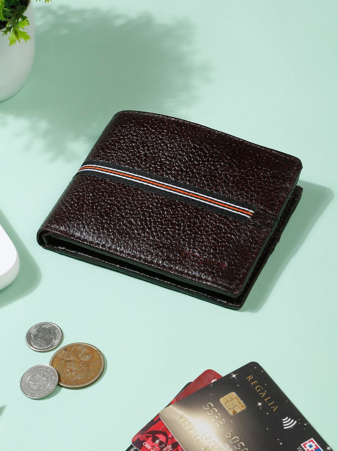 Kosher Men Textured Leather Two Fold Wallet-picture-33