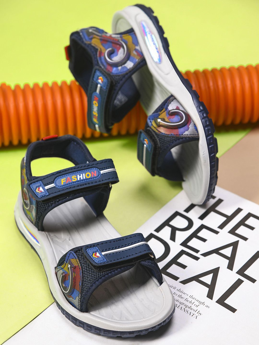 KATS Boys Printed Velcro Sandals