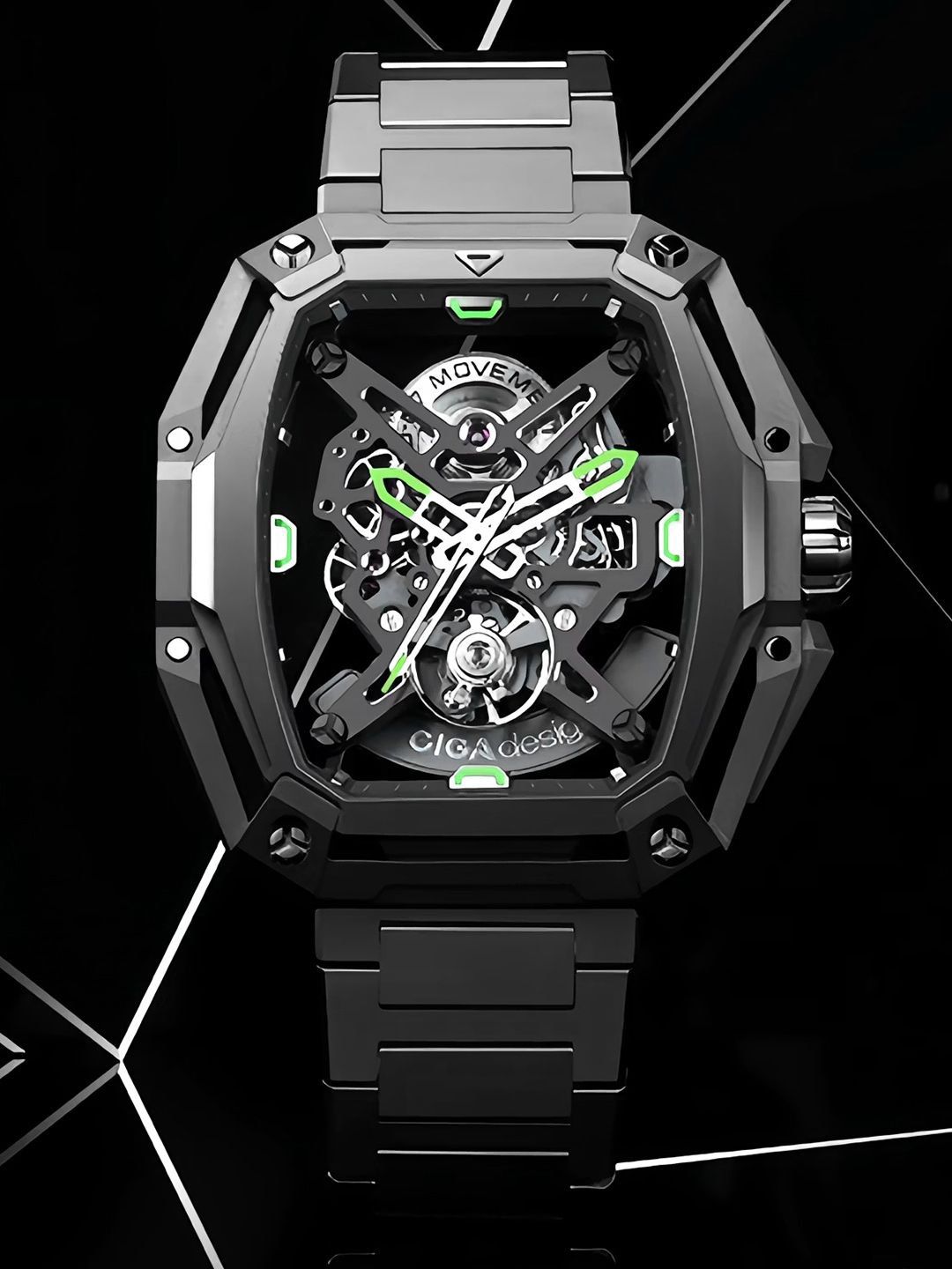 CIGA Design Men Dial & Stainless Steel Analogue Automatic Motion Watch Z035-GG01-W1G-image-8