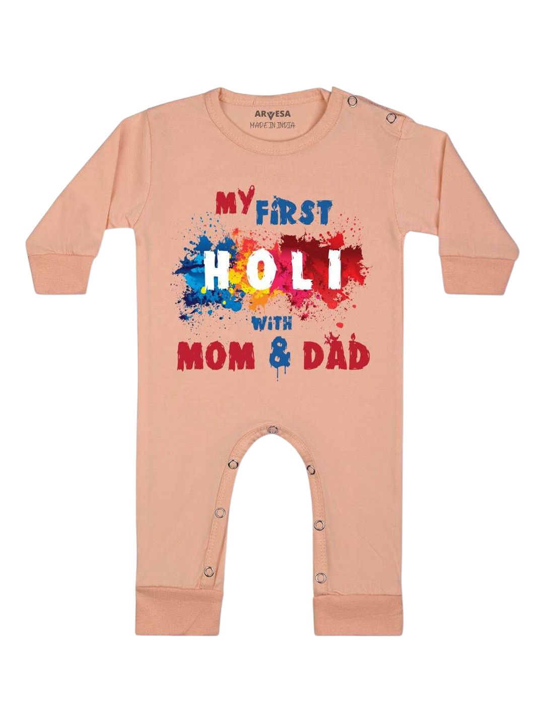 Arvesa My First Holi Printed Bodysuit-picture-11