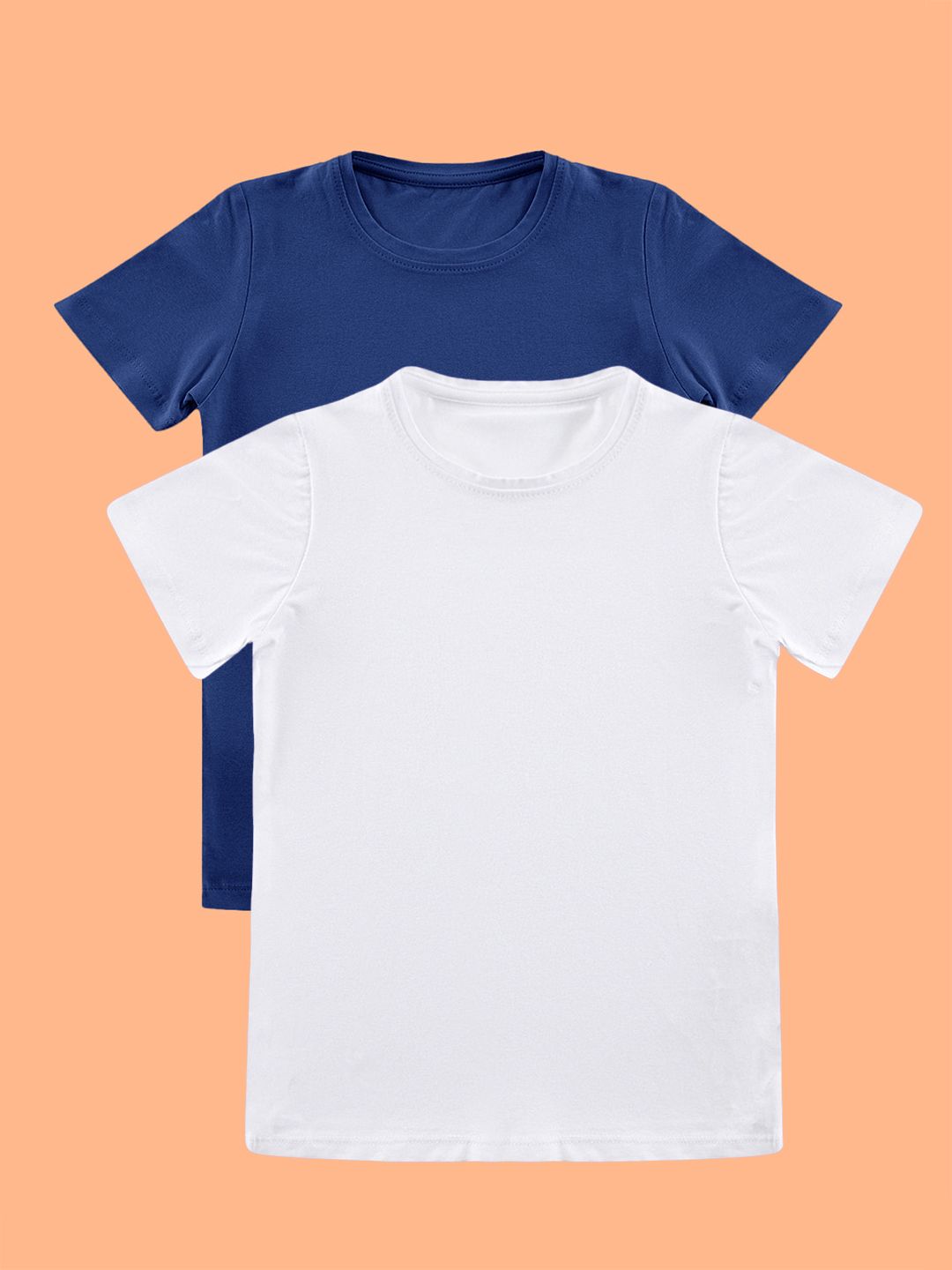 Trendyol Girls Pack Of 2 Round Neck Regular Fit Cotton T-shirts-picture-45