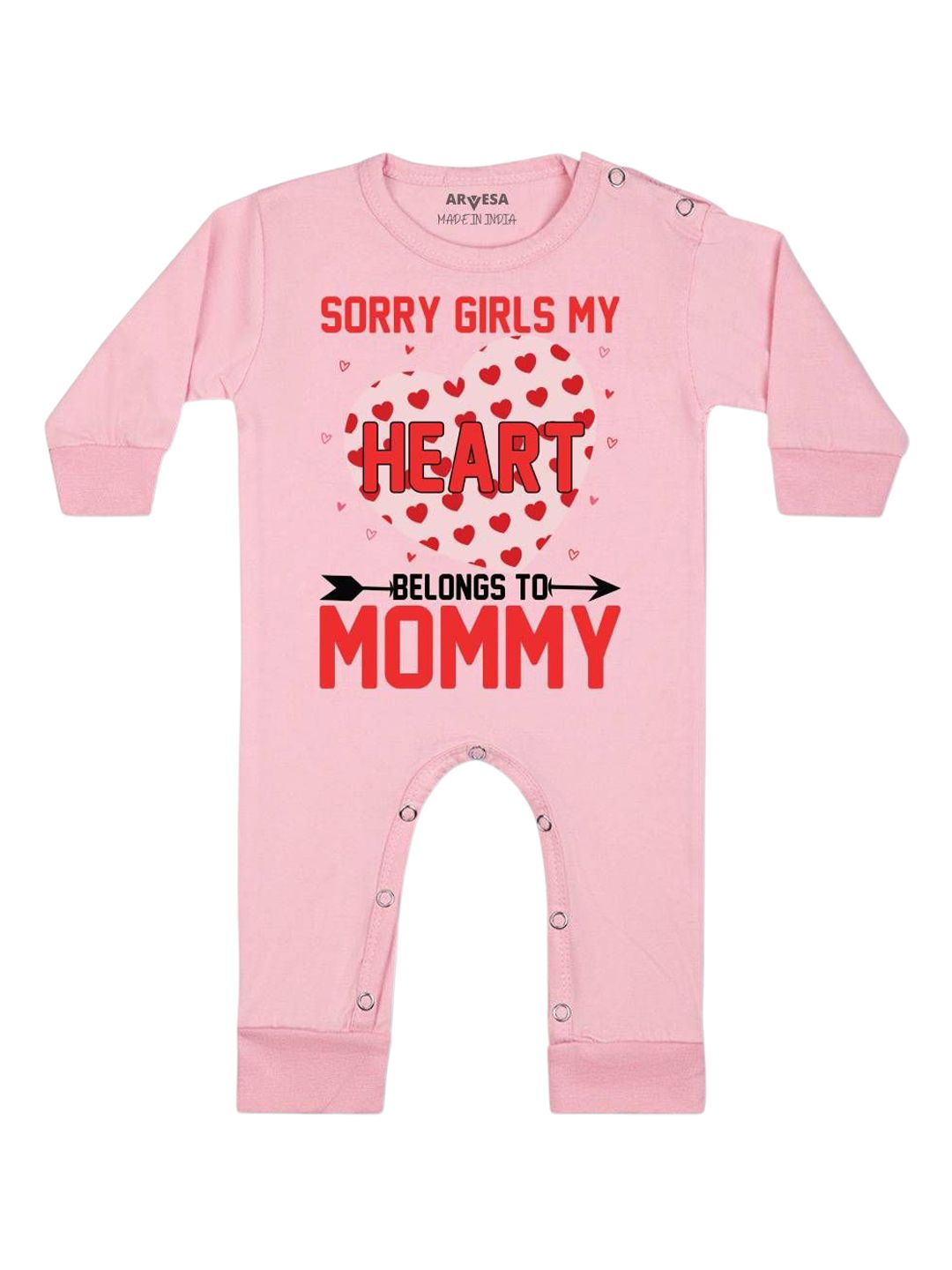 Arvesa Sorry Girls My Heart Belongs To Mommy Printed Bodysuit-picture-21