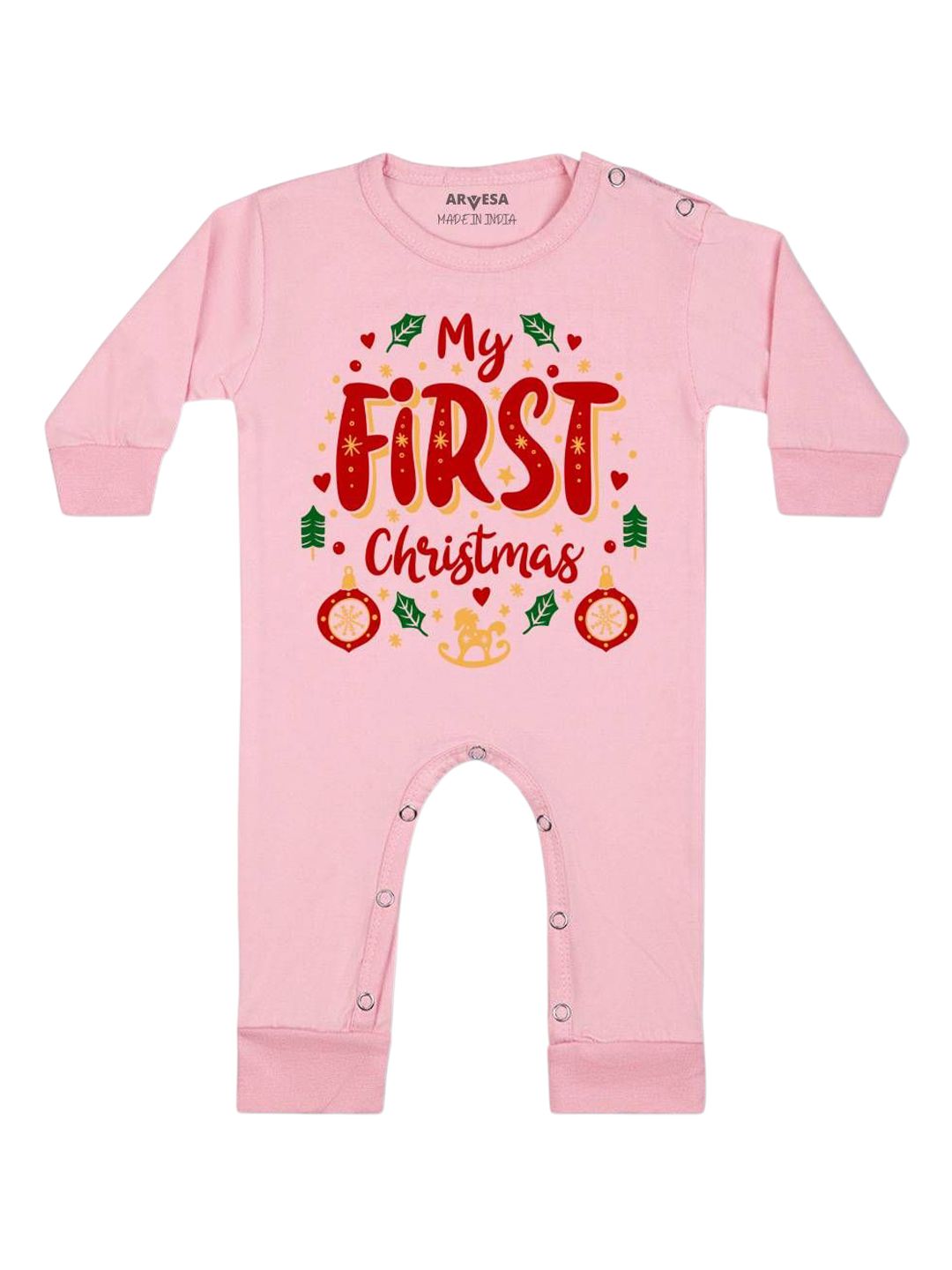 Arvesa My First Christmas Printed Bodysuit-picture-13