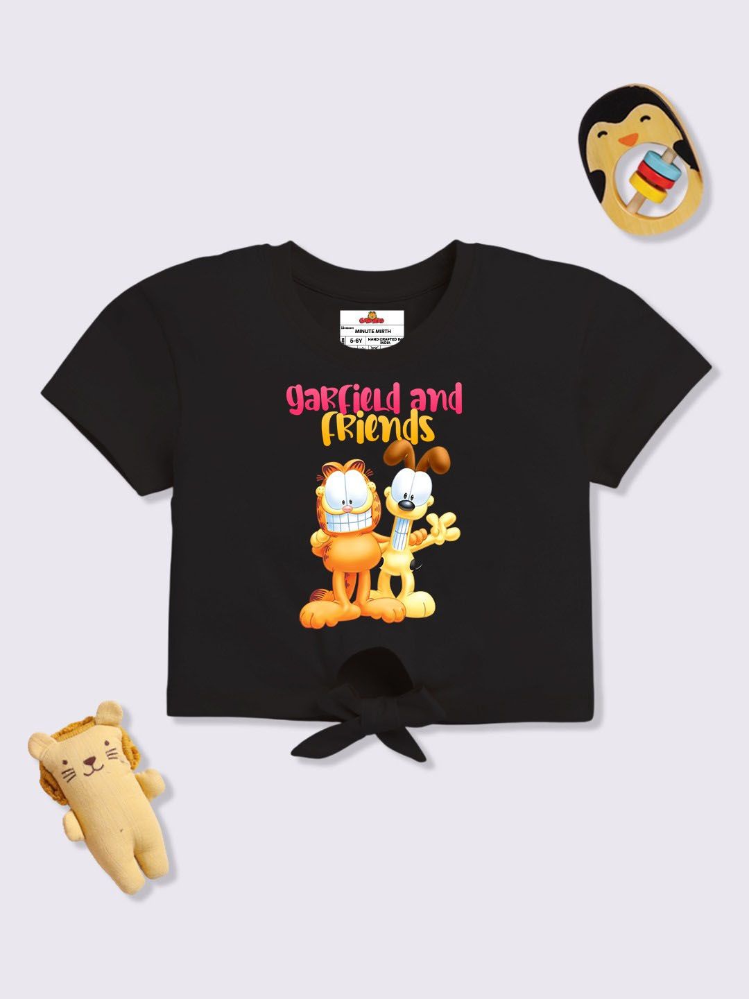 YK X Minute Mirth Girls Garfield Printed T-shirt-picture-29